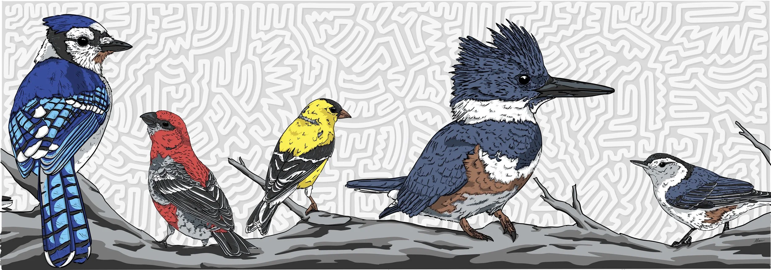 Native Birds
Celebrating the beautiful birds that call Colorado home. One of the selected winners of the 2026 City of Brighton Traffic Box Wrap contest.