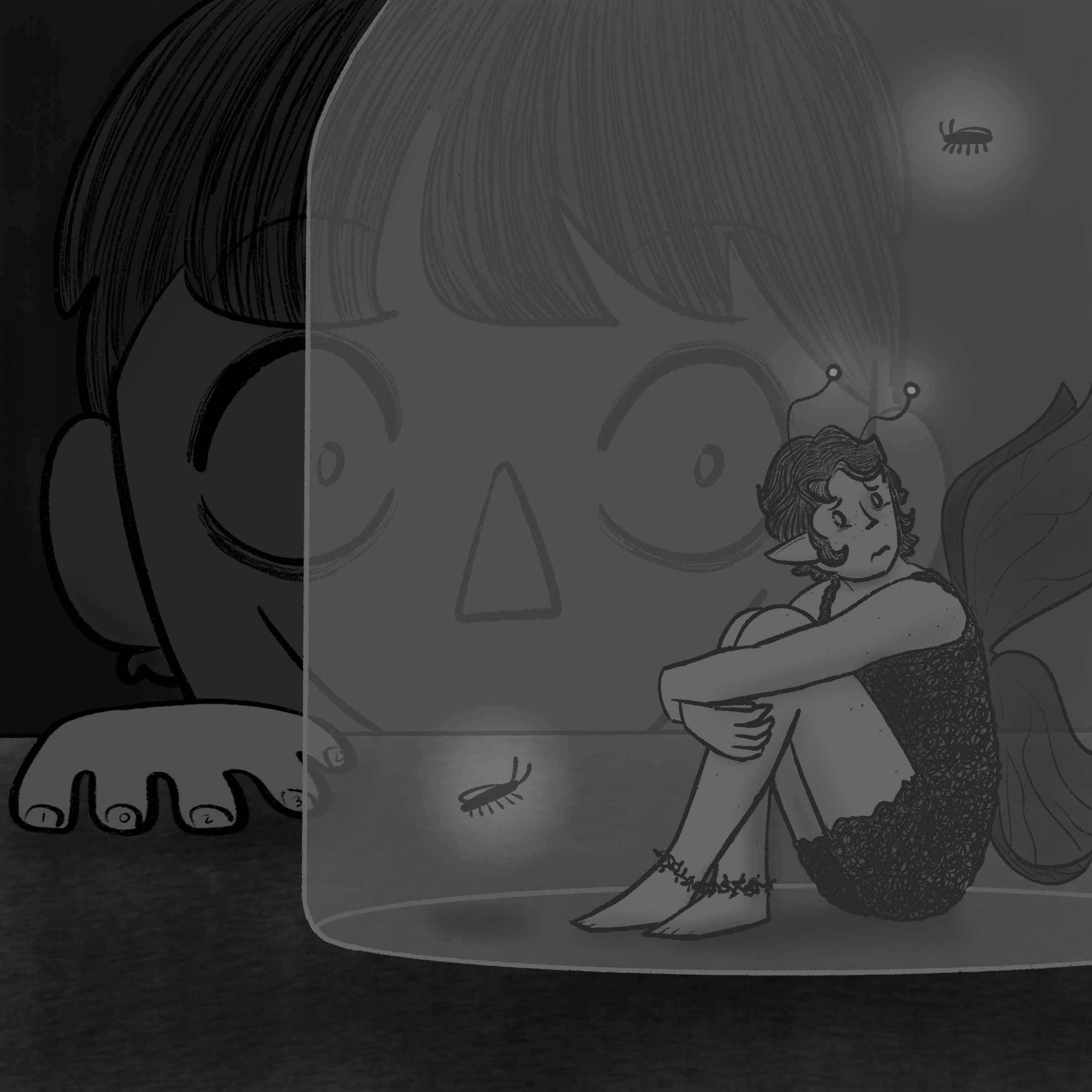 2025 Inktober prompt:  Firefly . Honorable Mention in the 2026 Scholastic Art & Writing Awards.