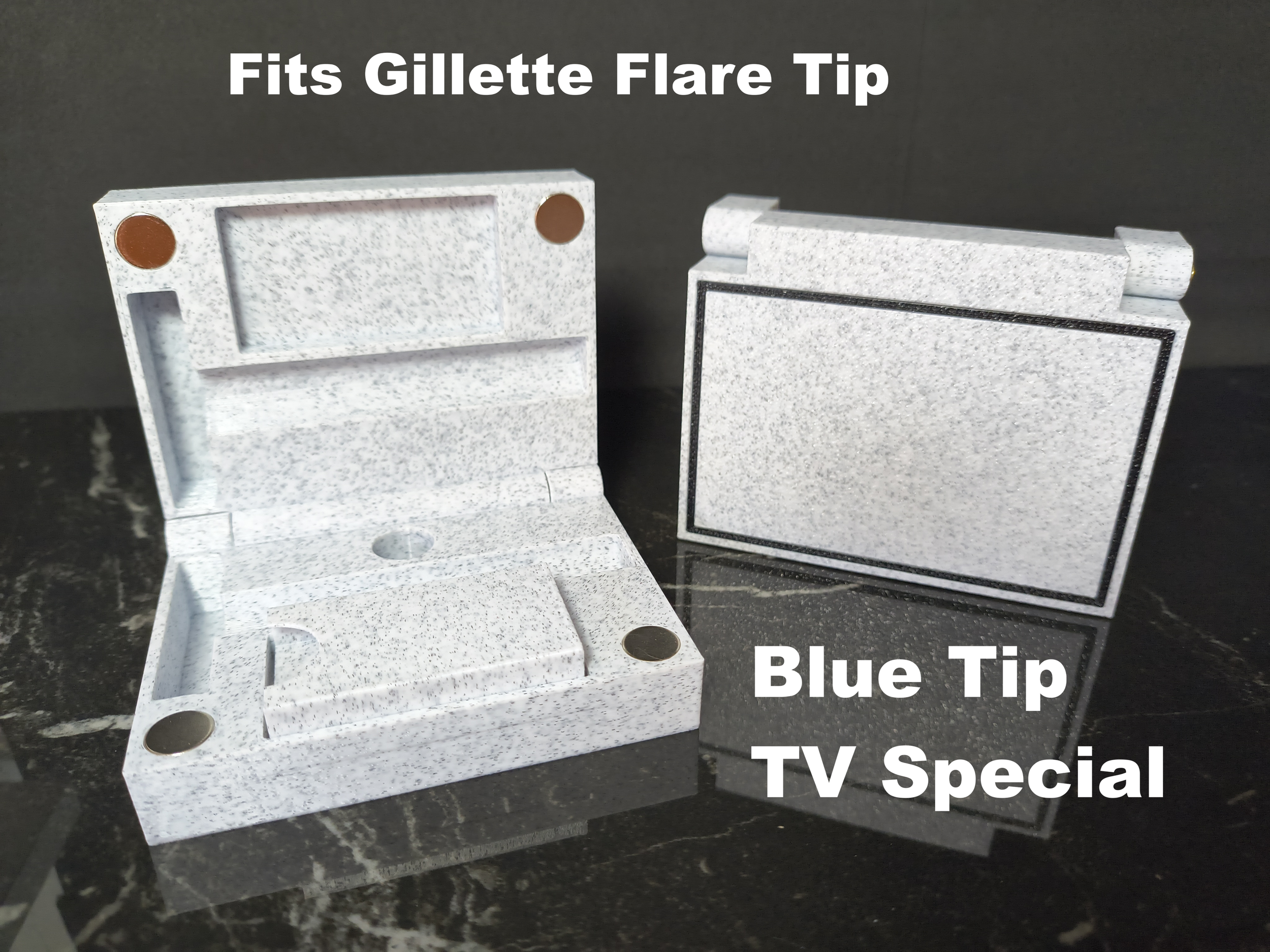 Fits Gillette Flare Tip Super Speeds - Safety Razor Travel Case - Personalized - 3D Printed