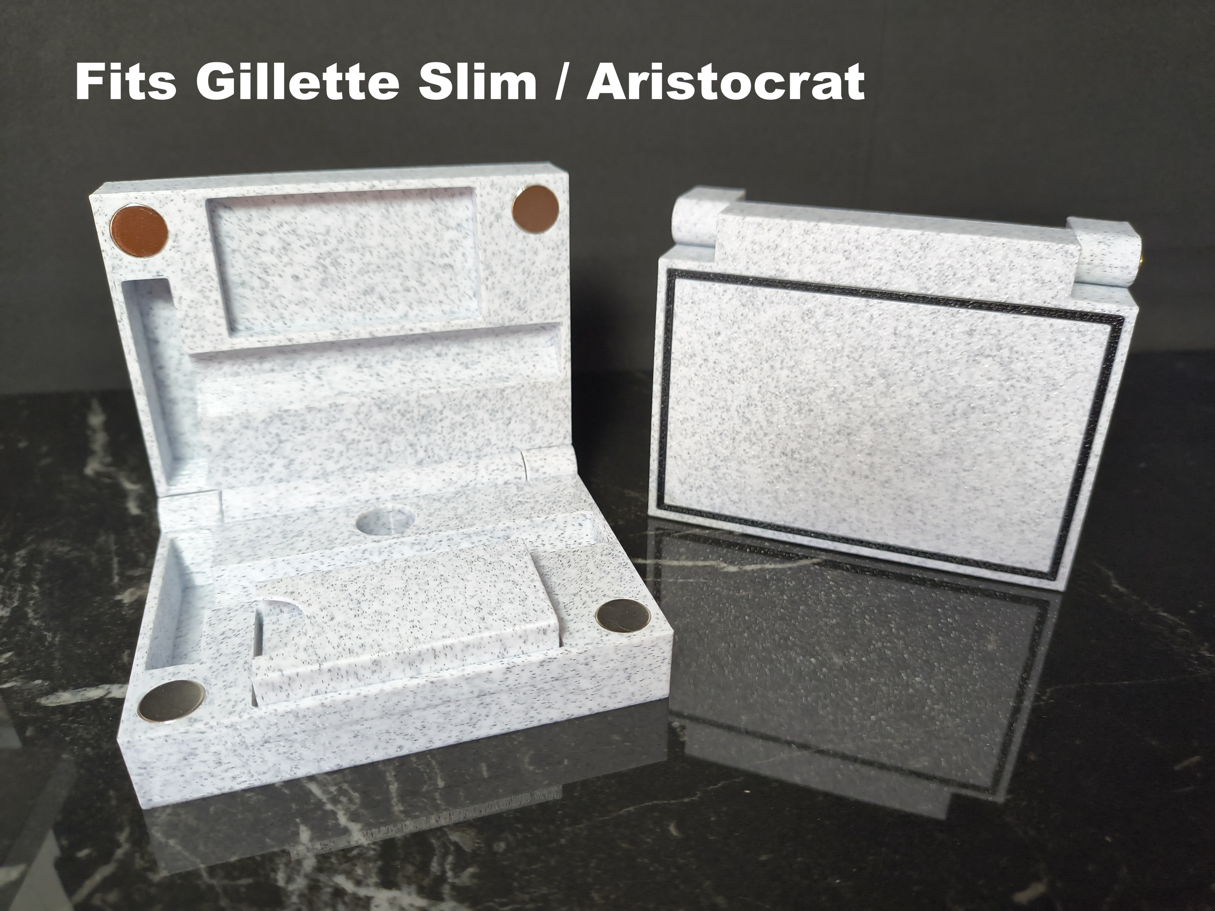 Fits Gillette Slim / Aristocrat - Safety Razor Travel Case - Personalized - 3D Printed