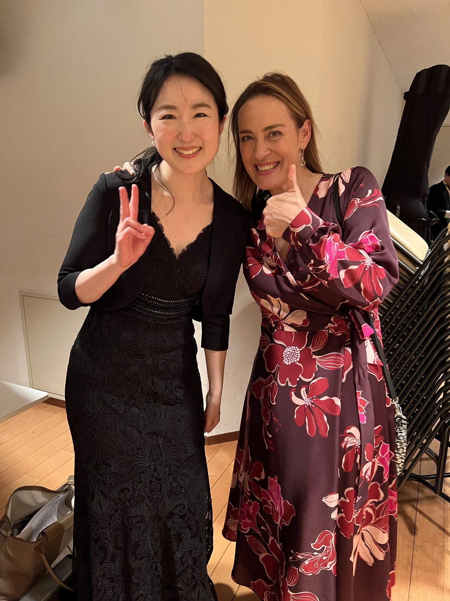 With Sarah Willis, member of the Berlin Philharmonic - Suntory Hall, Tokyo, Japan, November 2023