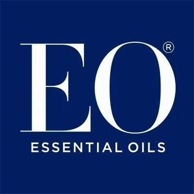 Eucalyptus Essential Oils logo on a blue background