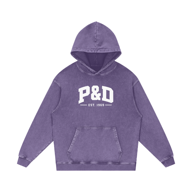 P&D Varsity Snow Wash Hoodie