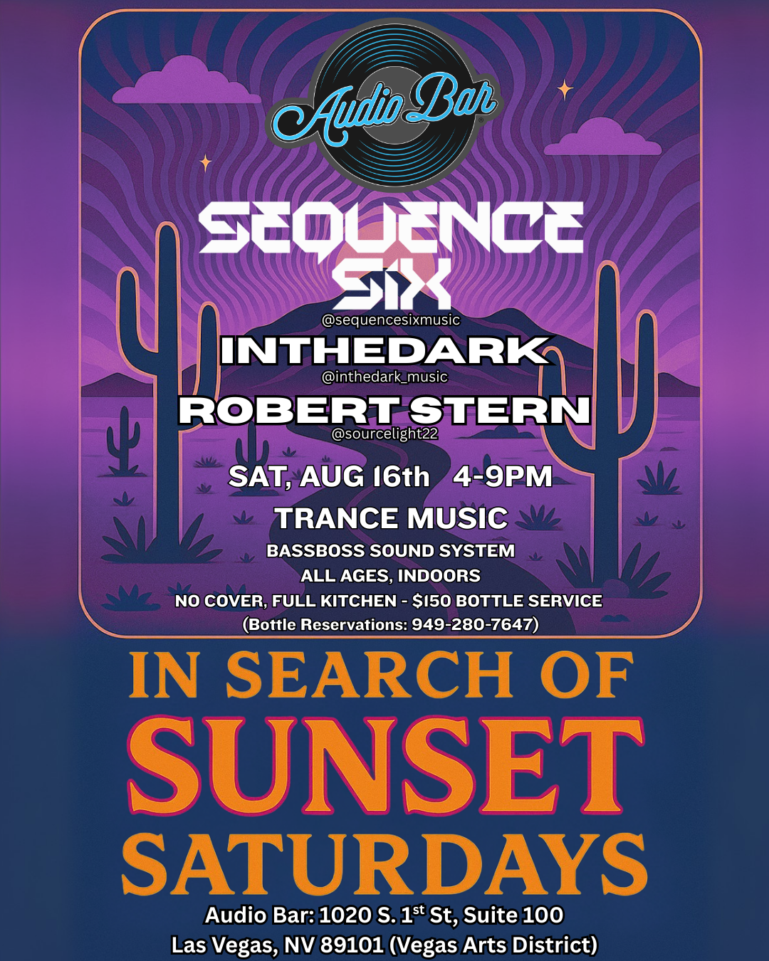 IN SEARCH OF SUNSET — AUDIO BAR