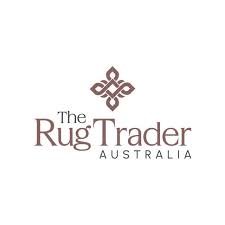 Logo for The Rug Trader Australia with a decorative emblem and text