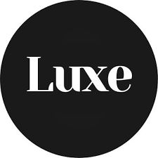 Luxe logo in white text on a black circular background.