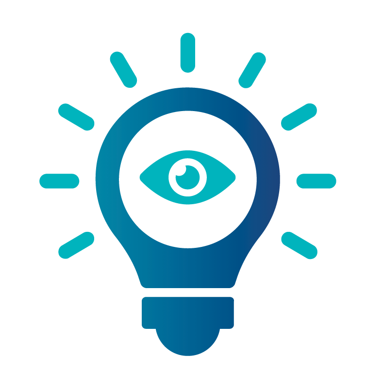 A stylized representation of a microchip or circuit, with electronic connections and components depicted in shades of blue.