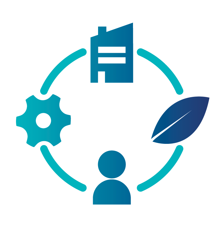 Abstract digital graphic with interconnected geometric shapes in shades of blue, resembling a high-tech network or data flow.