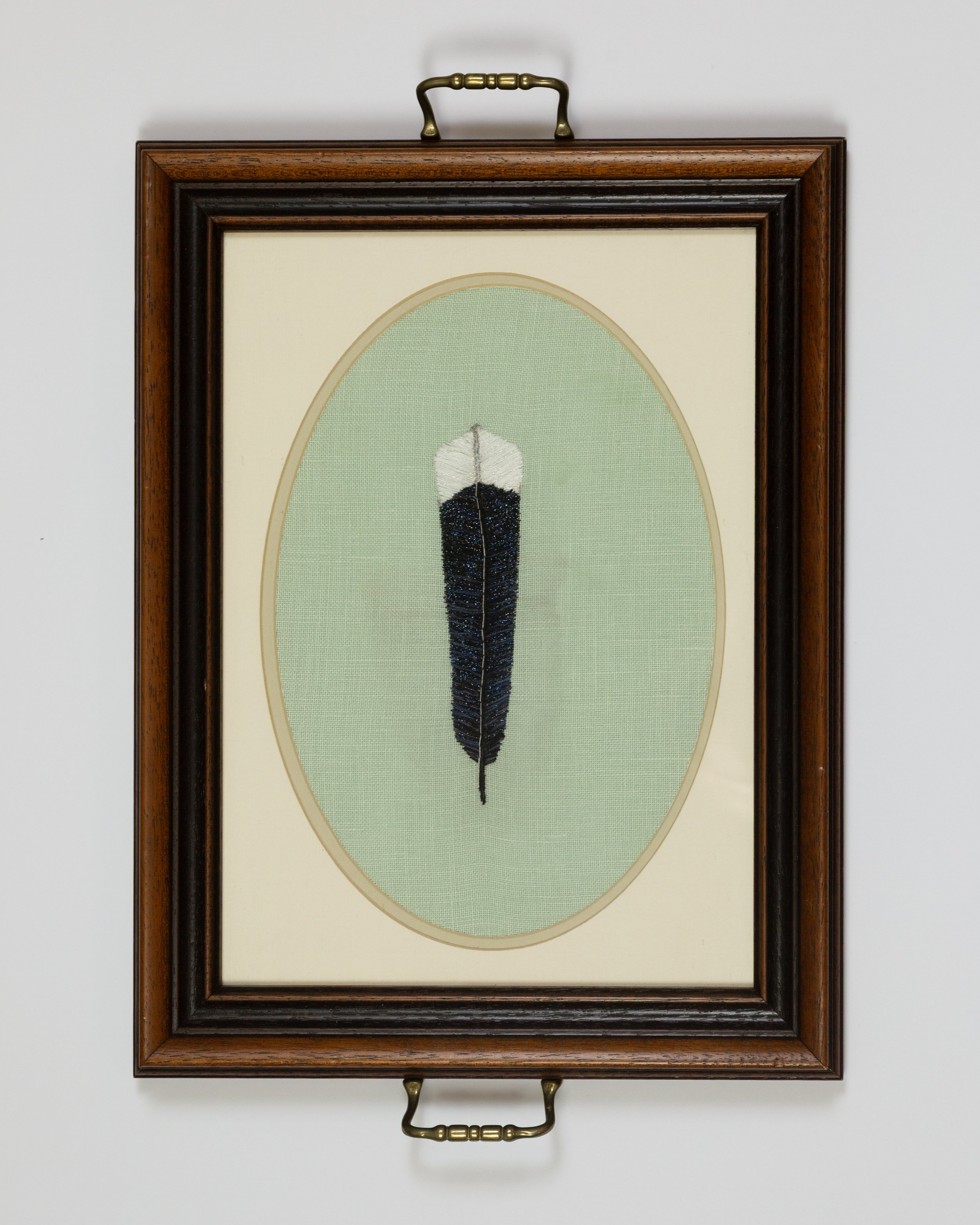 Huia feather embroidery pattern