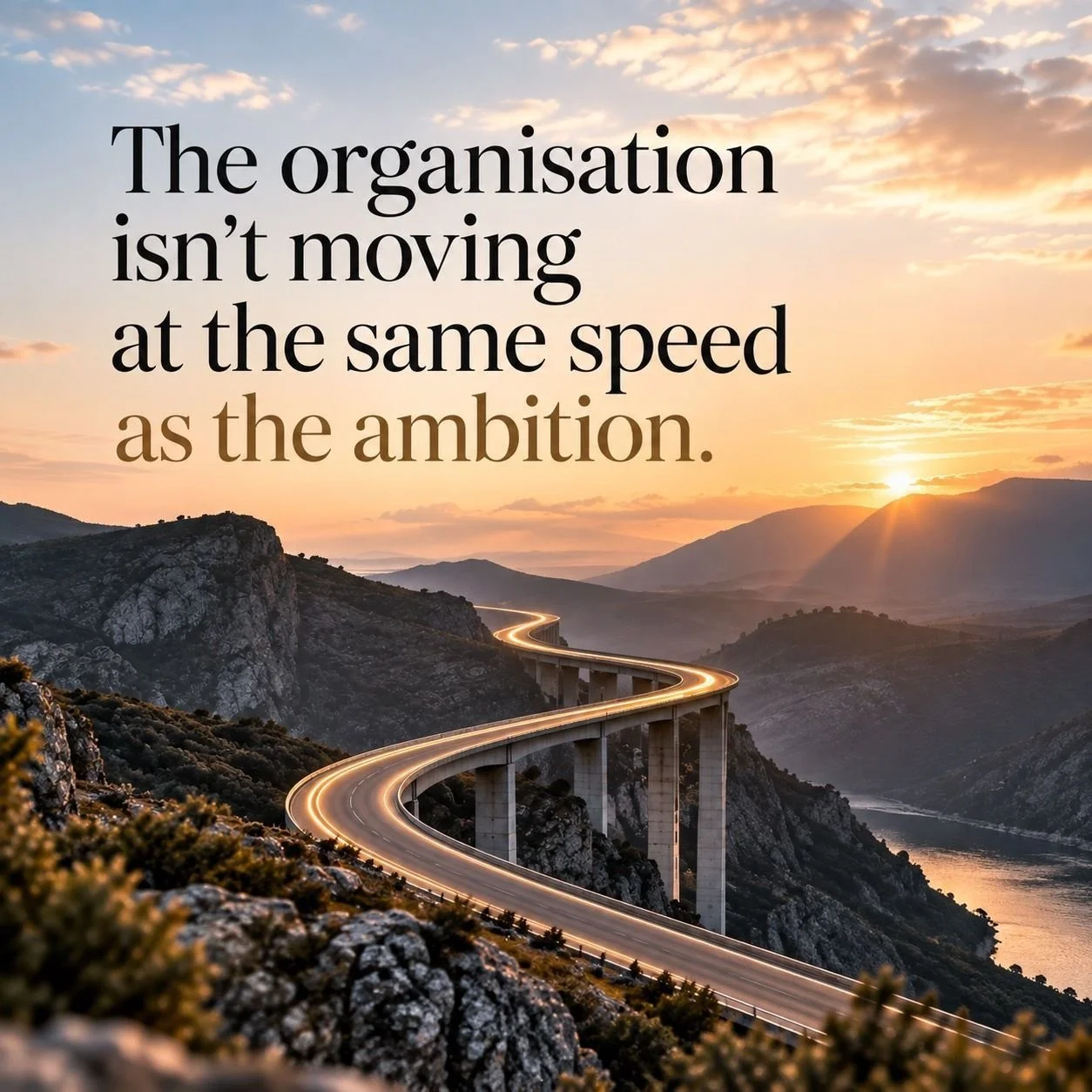 The organisation isn’t moving at the same speed as the ambition.