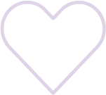 Light purple outlined heart icon on a black background