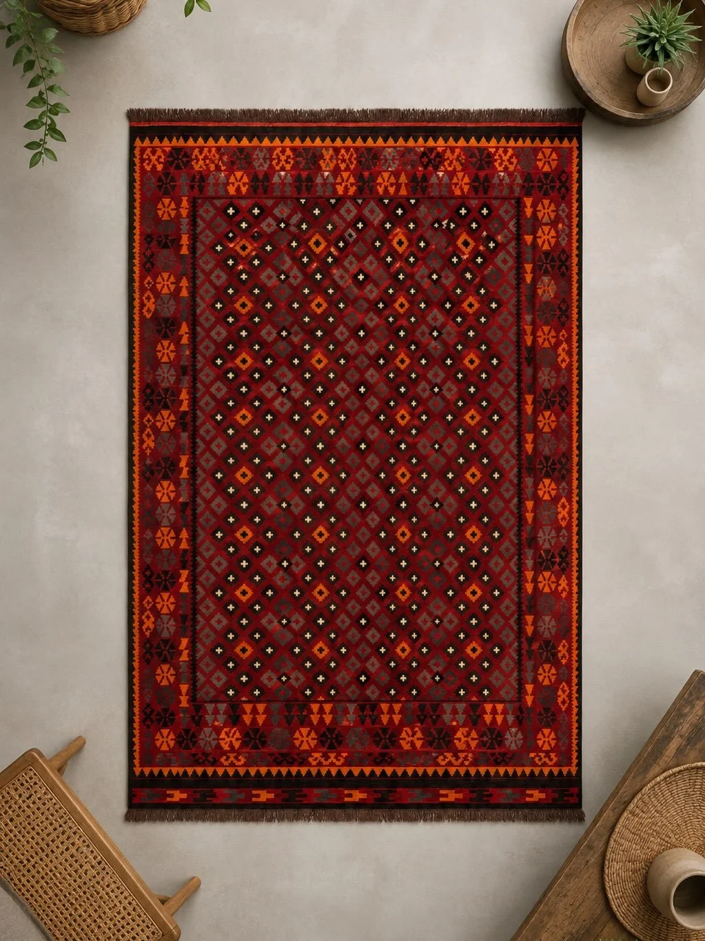 Artesan&iacute;a, tradici&oacute;n y car&aacute;cter en una pieza &uacute;nica. Los kilims Ghalmori destacan por sus dise&ntilde;os geom&eacute;tricos, sus tonos c&aacute;lidos y su elaboraci&oacute;n artesanal, reflejando la esencia de la tradici&oa