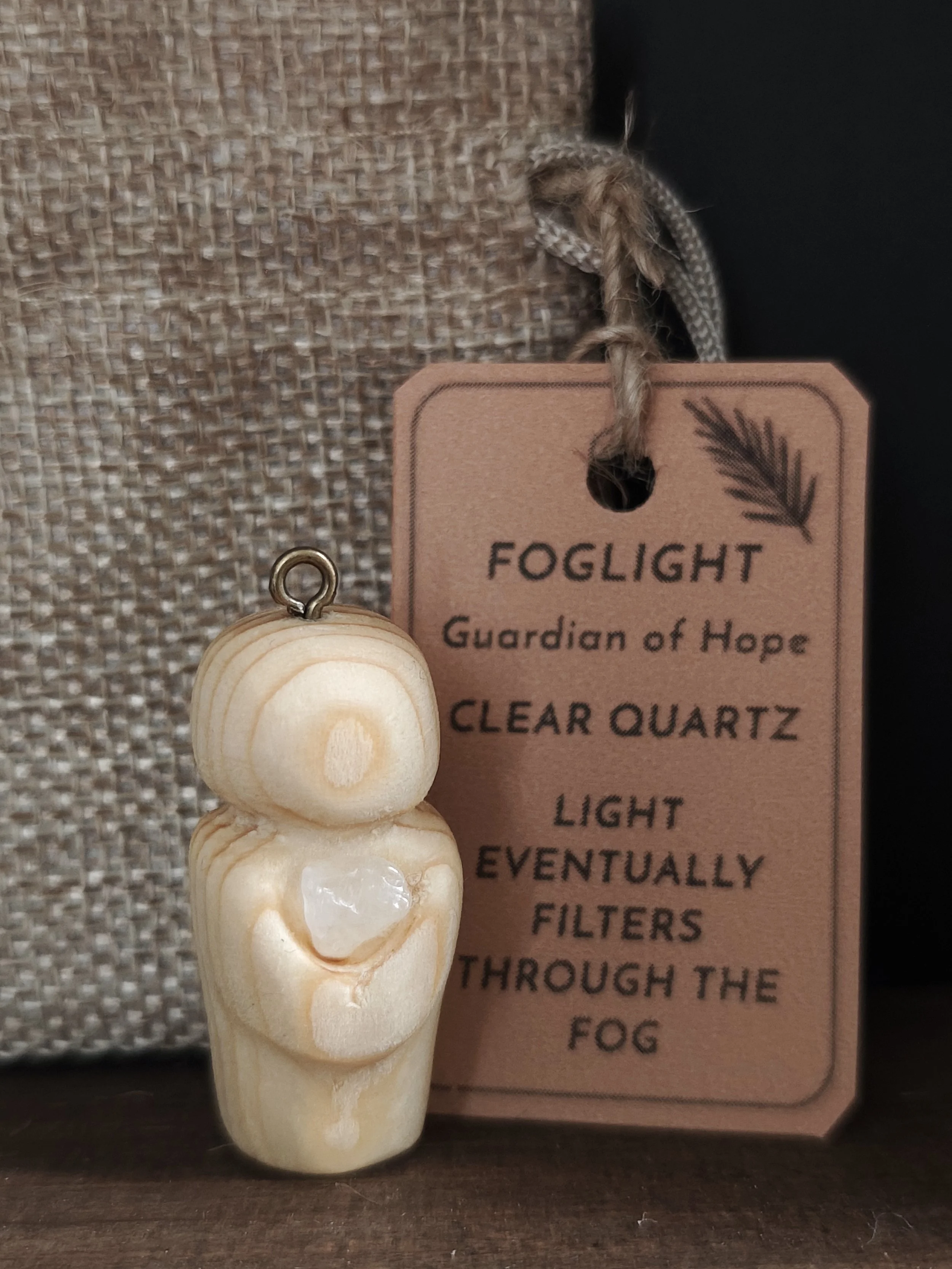 Foglight (Hope)-  Hand- carved Irish pine guardian