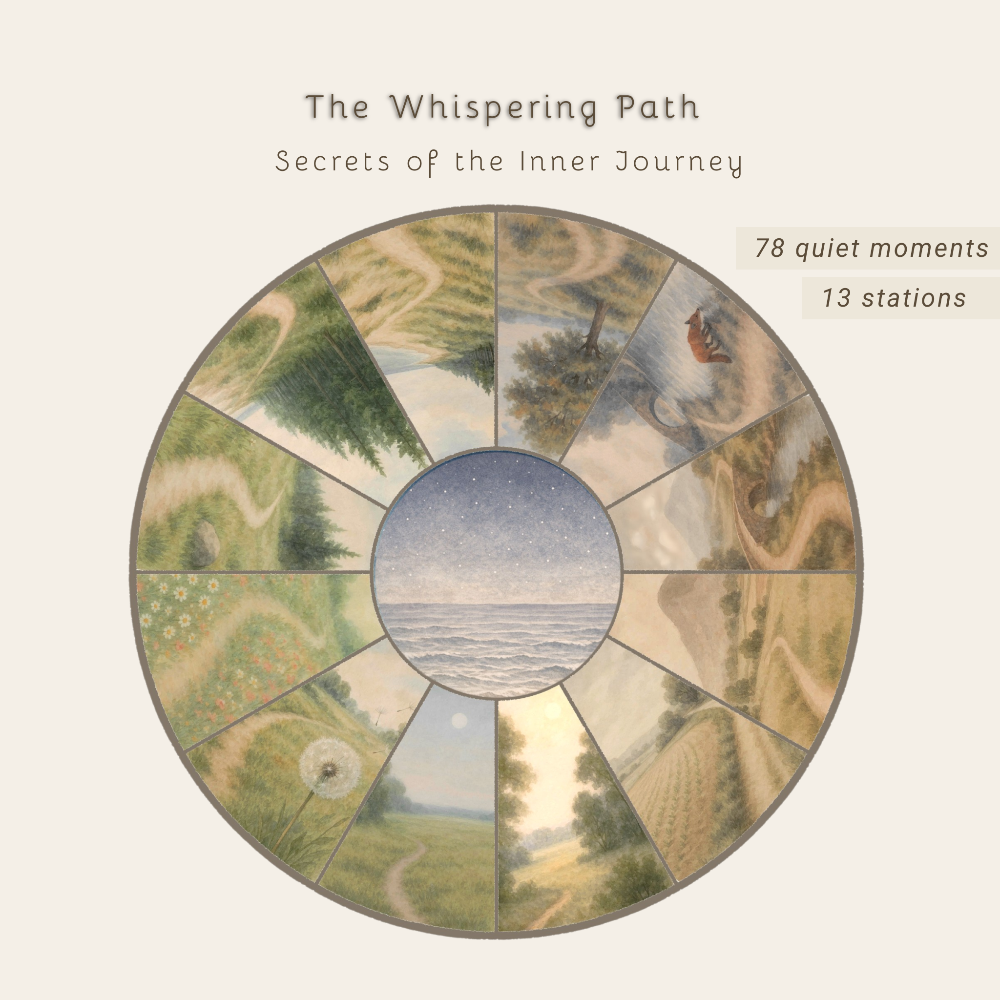 The Whispering Path – poetic resonance system (digital inner‑journey set)