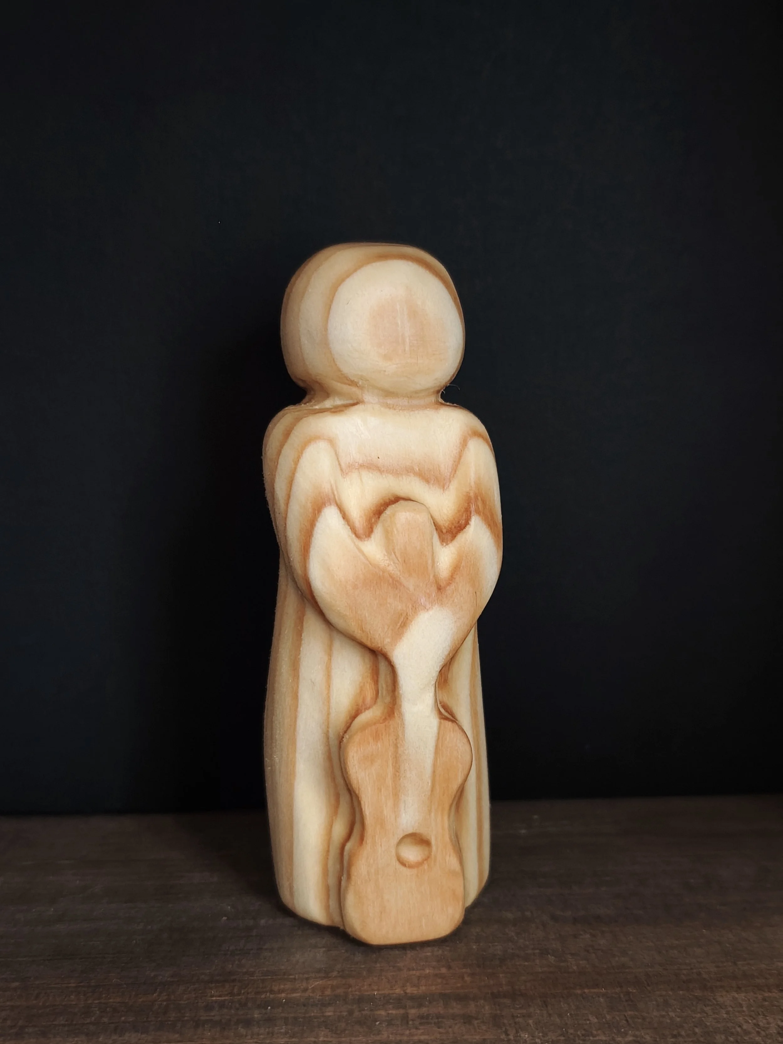 The String-Weaver  – Hand‑carved Irish pine keeper