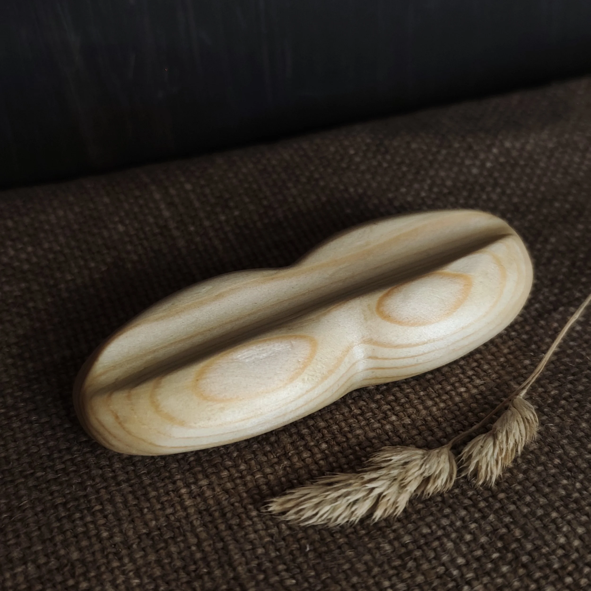 Irish pine calming piece – hand‑carved natural touch object