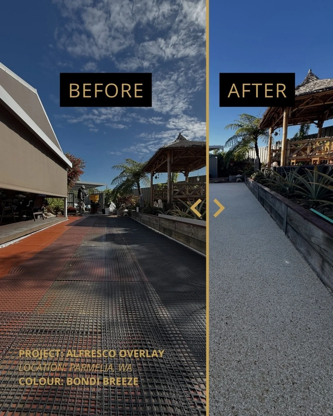 65m&sup2; of outdoor living, completely transformed! 🔥🔥

Same alfresco. Same existing pavers. A whole new look.

Swipe through the before &amp; afters of our latest Stonecrete Solutions project, where we transformed 65m&sup2; of existing outdoor pa