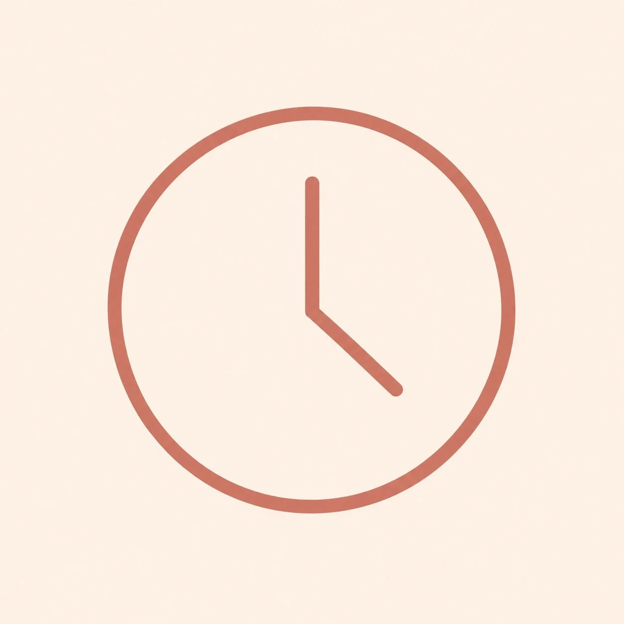 Minimalist clock showing the time as 12:20, with a beige background.
