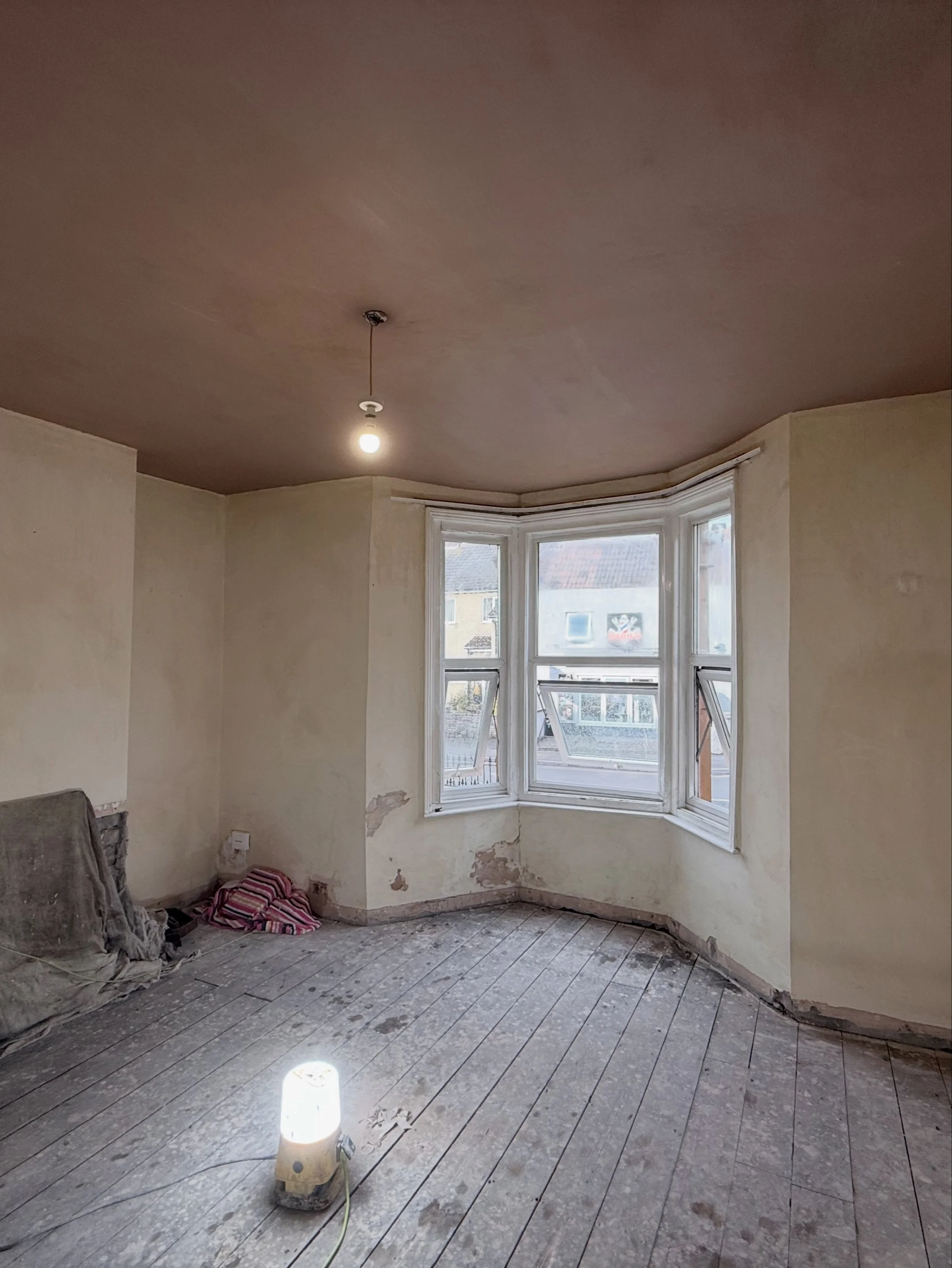 These old Artex ceilings have now been fully prepped and over skimmed, leaving a clean, flat and modern finish ready for decorating.

It&rsquo;s amazing how much difference fresh plasterwork can make to a property &mdash; especially when outdated tex