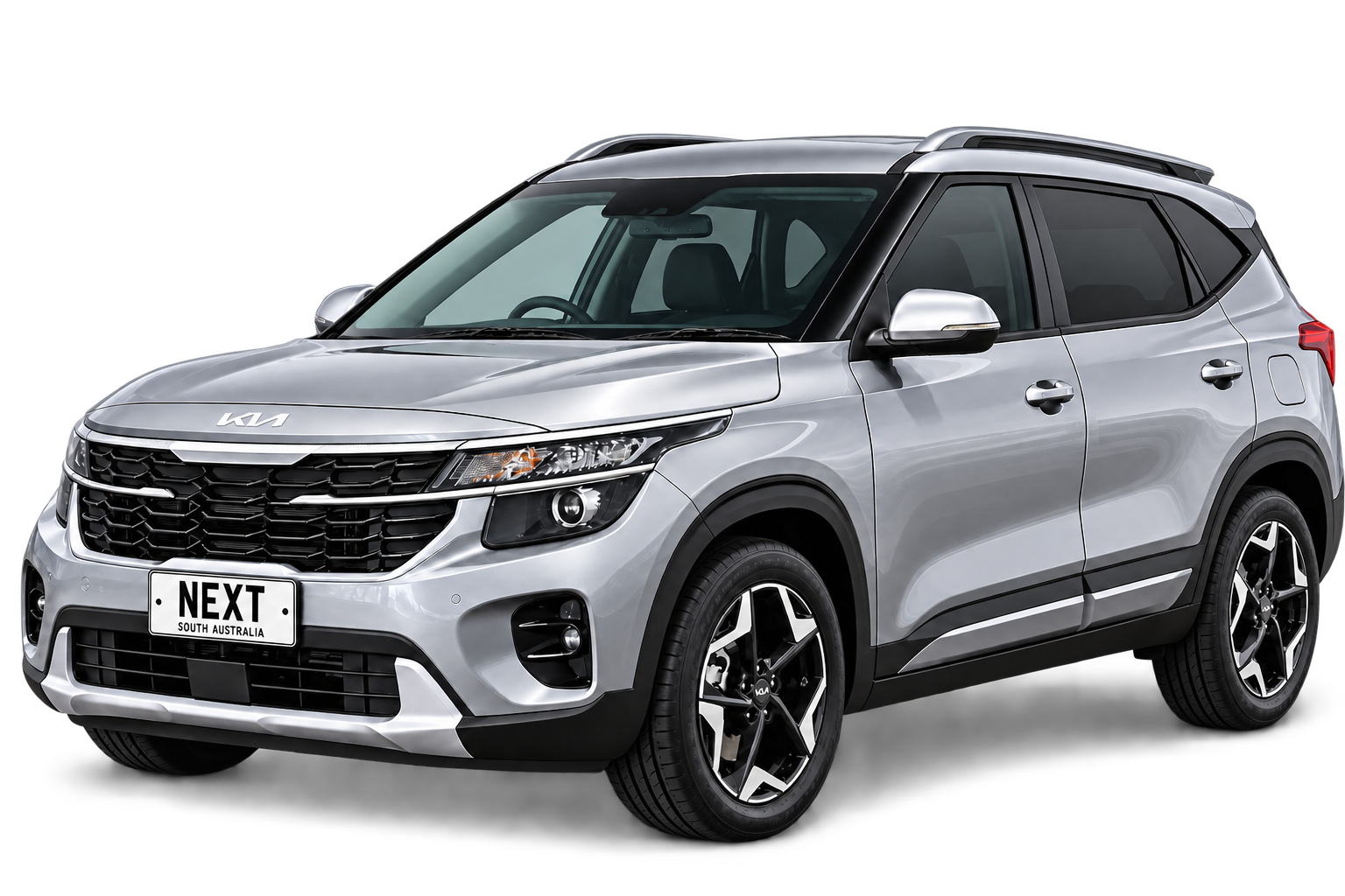 Silver Kia SUV with South Australia license plates, the vehicle used by Next Gen Driver Training.