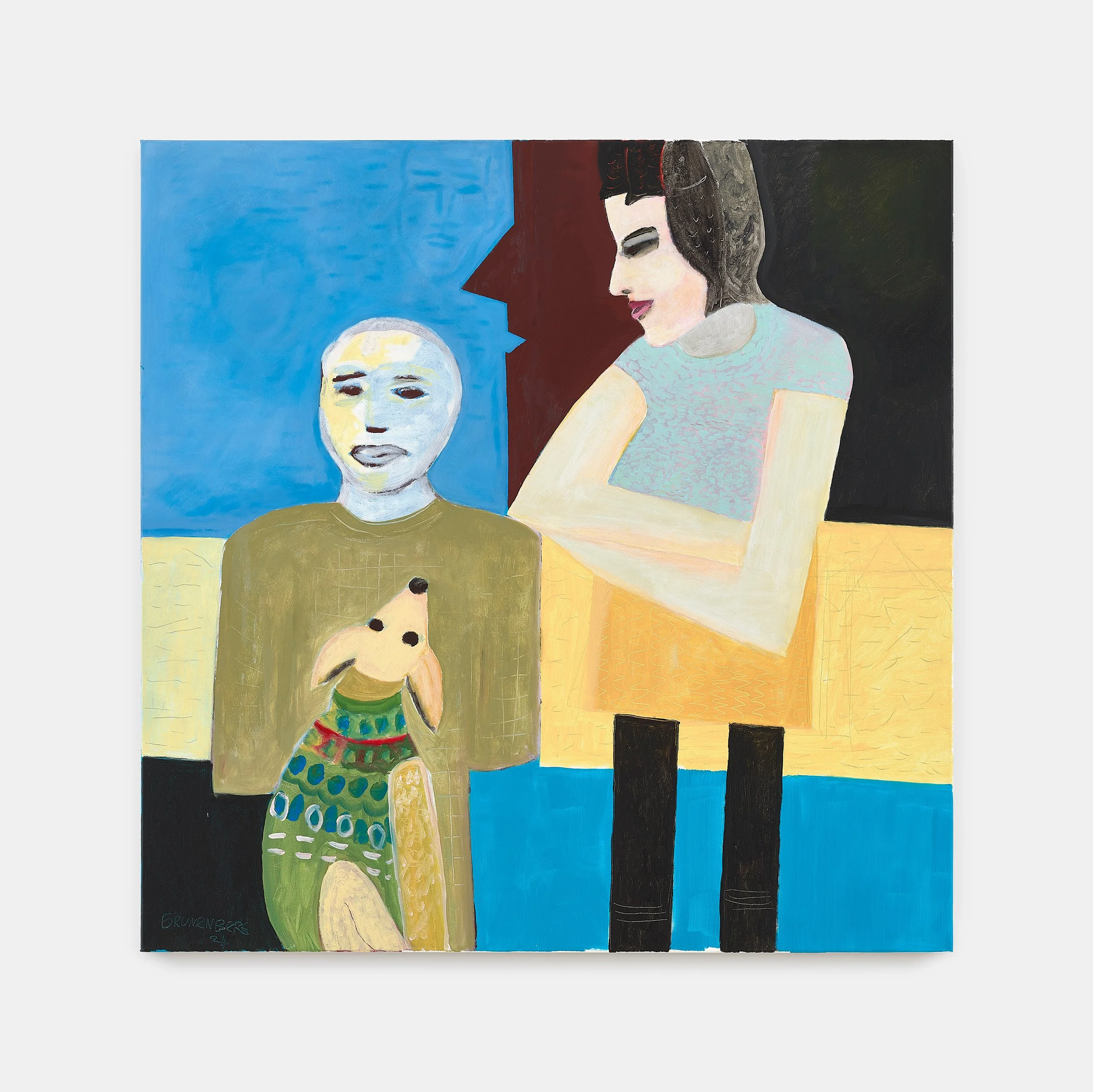 Stephan Grunenberg, Bunter Hund, 2024, Acryl auf Leinwand, 120 x 120 cm