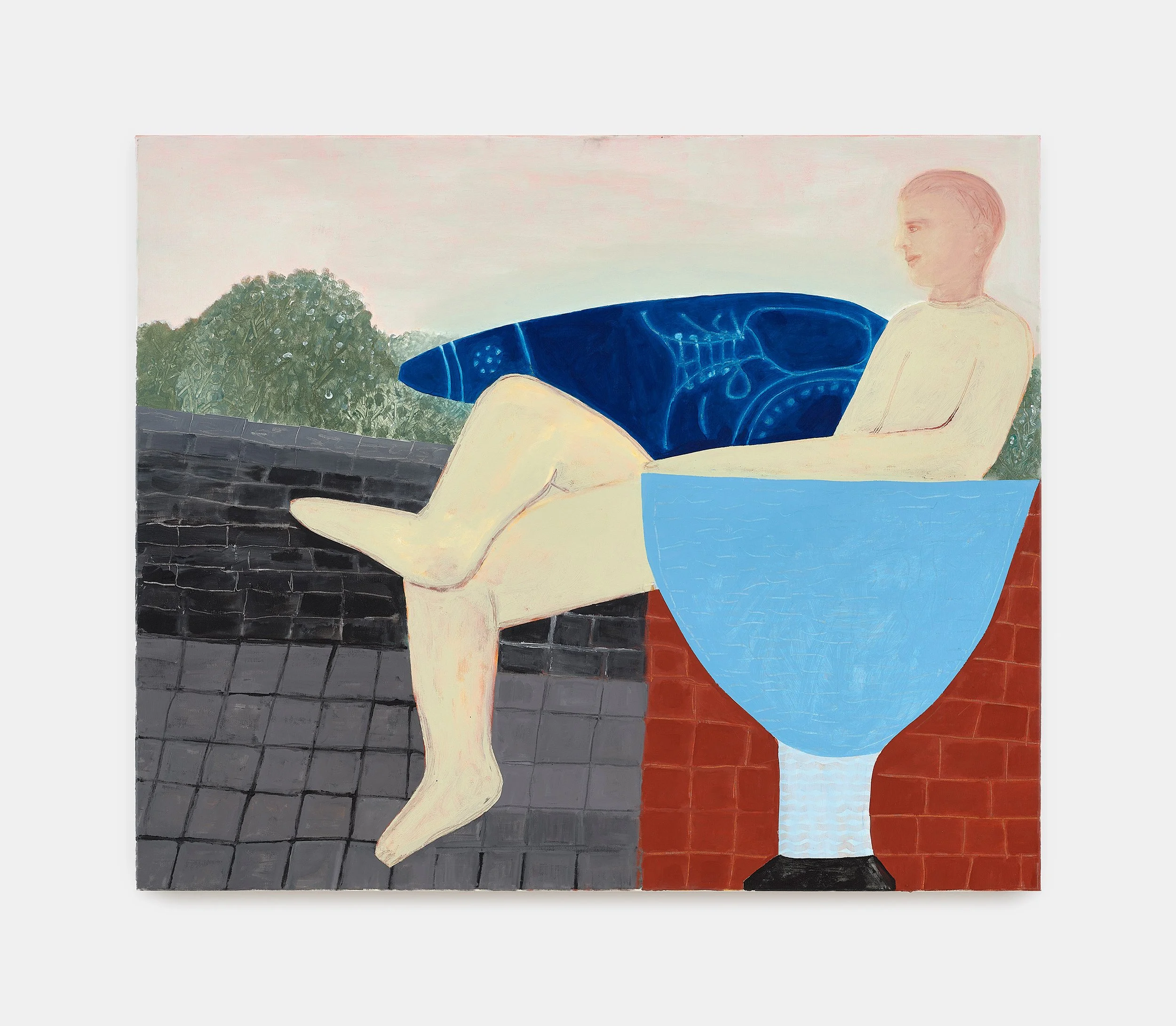 Stephan Grunenberg, Lago Maggiore, 2024, Acryl auf Leinwand, 100 x 120 cm