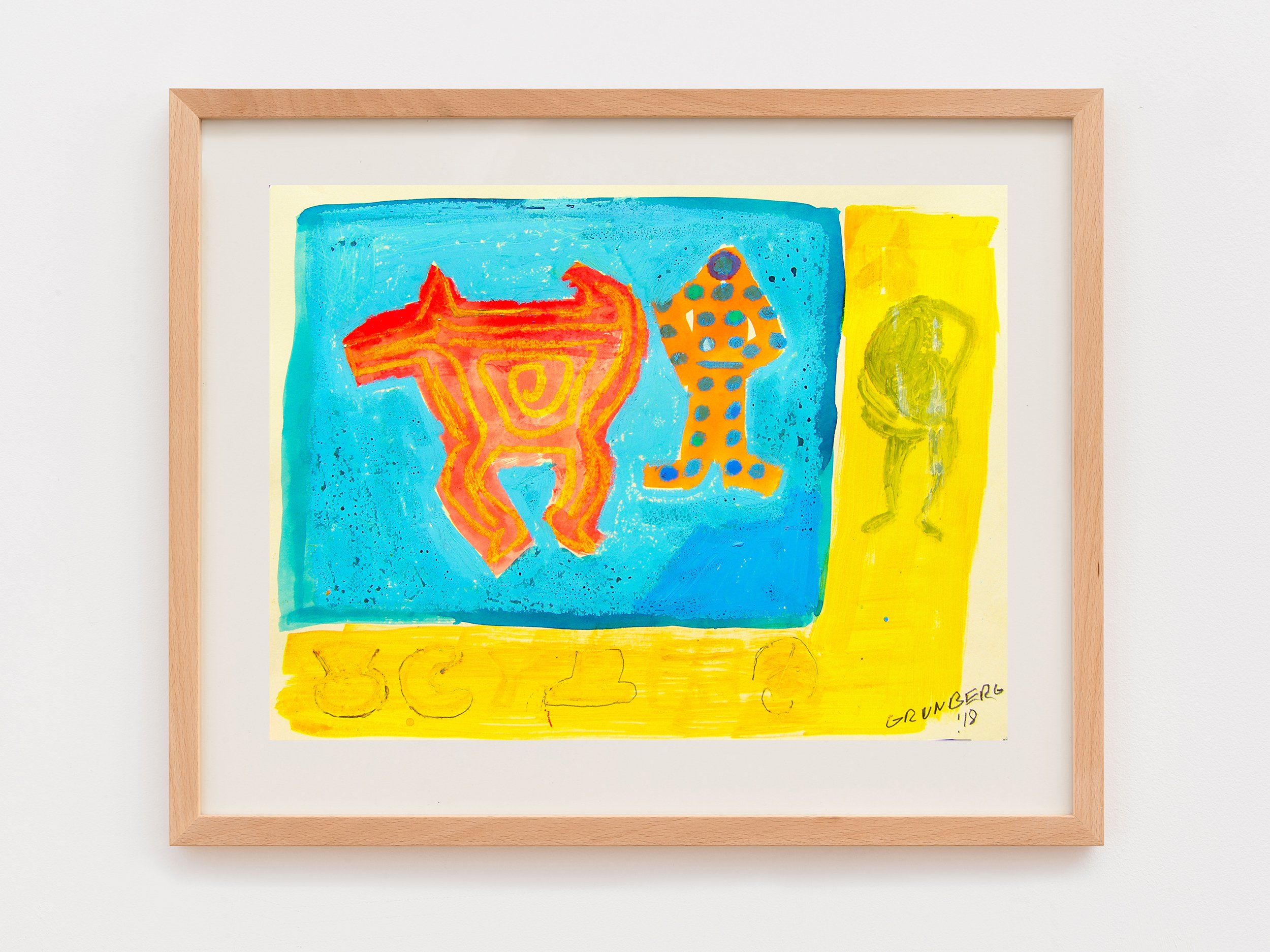 O.T., Format: 39 x 31 cm, Papier, Mischtechnik, Jahr: 2018, Sammlung Eck