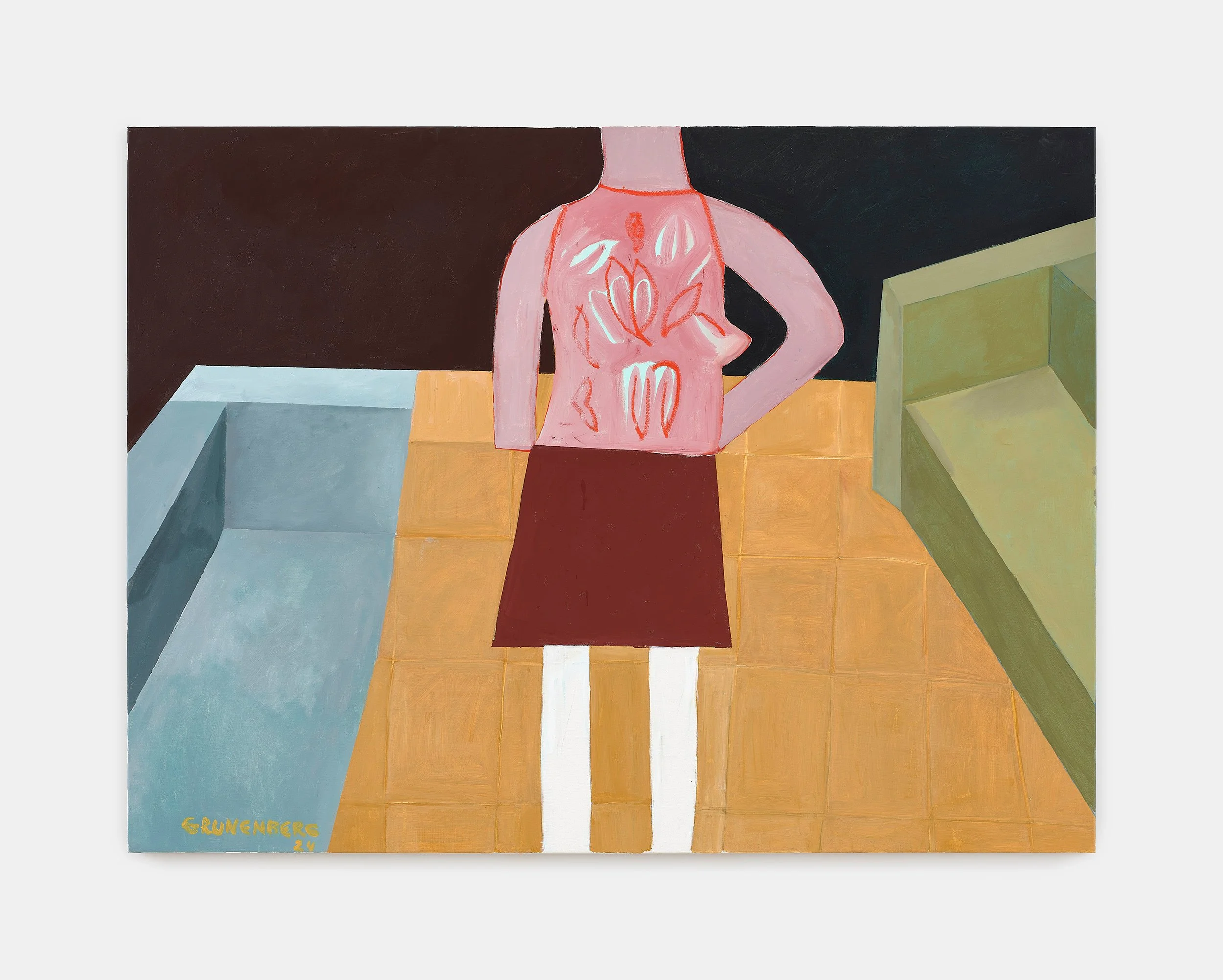 Stephan Grunenberg, Verführerin, 2024, Acryl auf Leinwand, 120 x 160 cm
