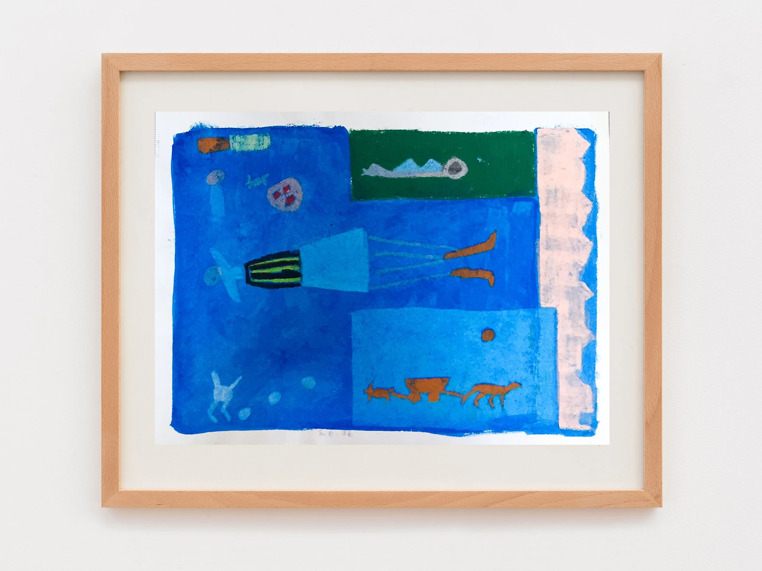 O.T., Format: 39 x 31 cm, Papier, Mischtechnik, Jahr: 1986, Sammlung Miettinen