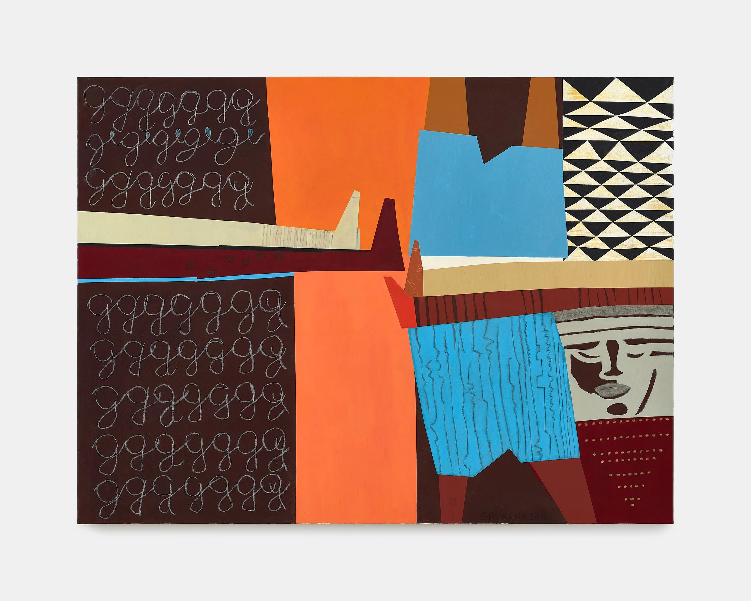 Stephan Grunenberg, Go on, 2024, Acryl auf Leinwand, 120 x 160 cm