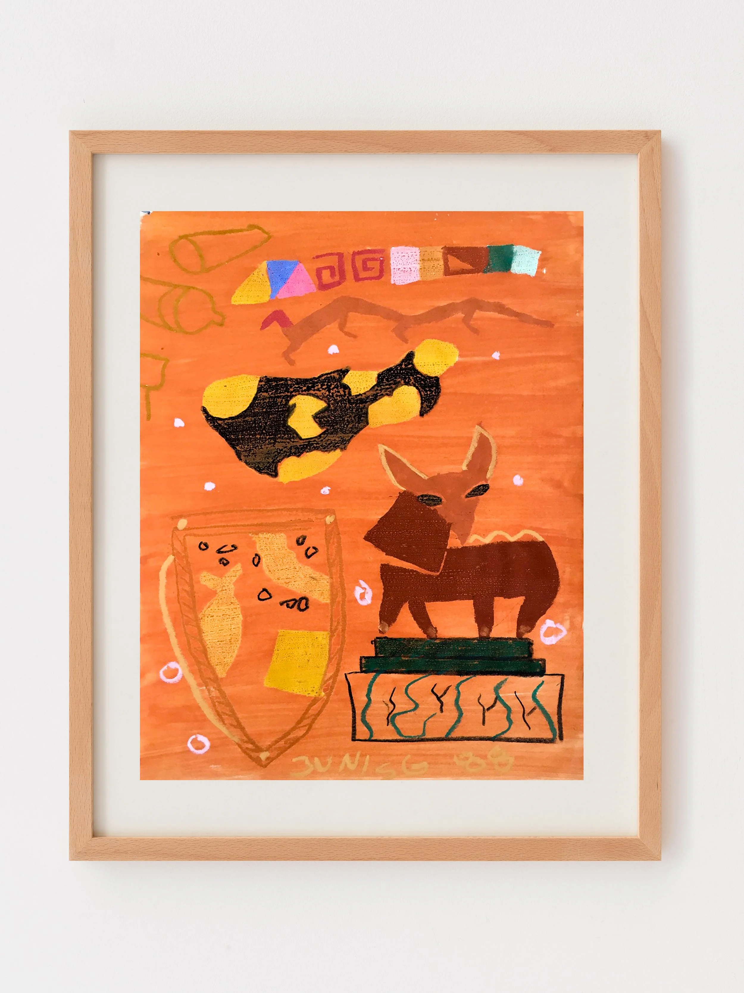 Juni, Format: 49 x 32 cm, Papier, Mischtechnik, Jahr: 1988