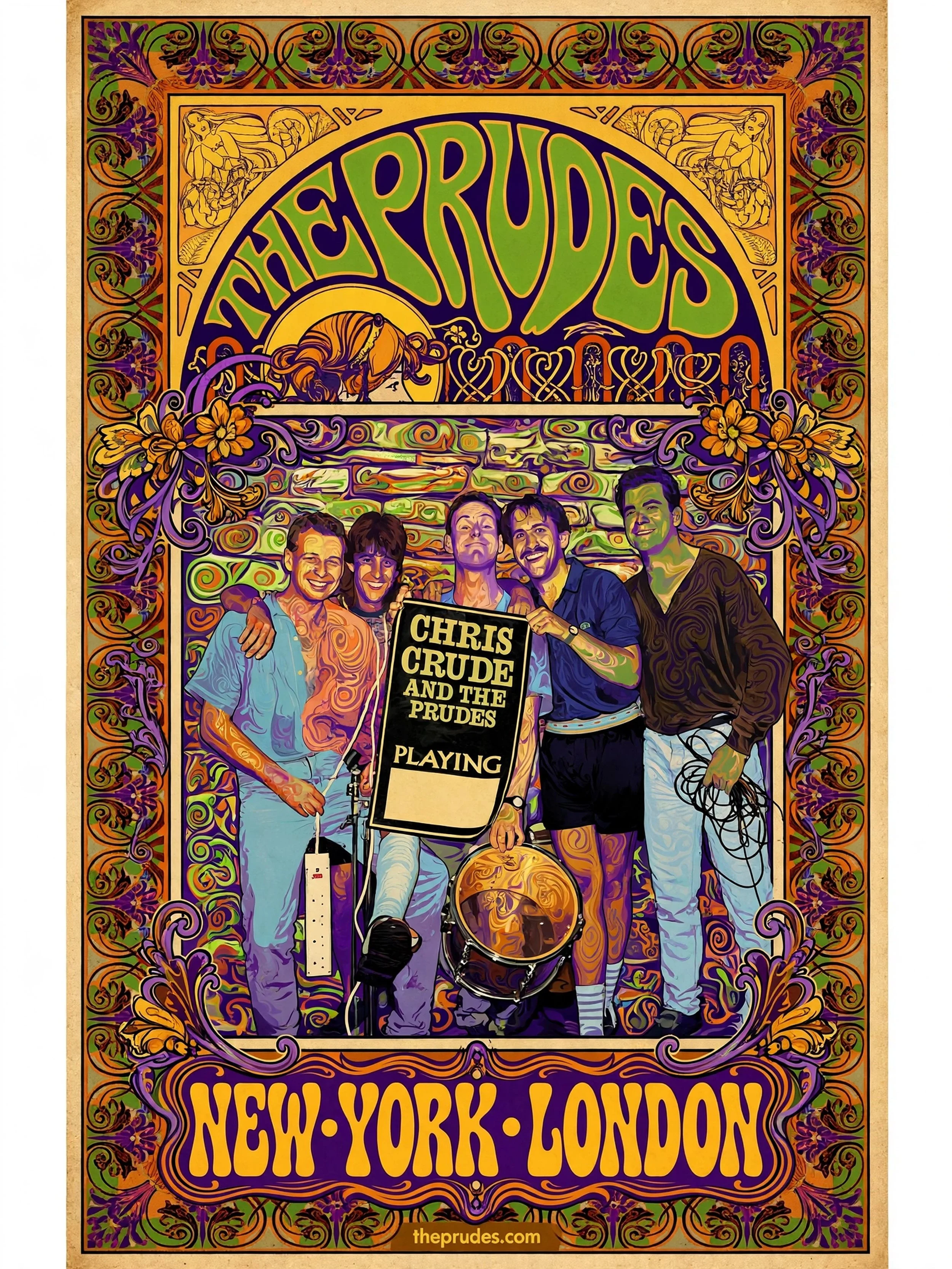 The Prudes Poster — 60s Sign Photo (18x24)