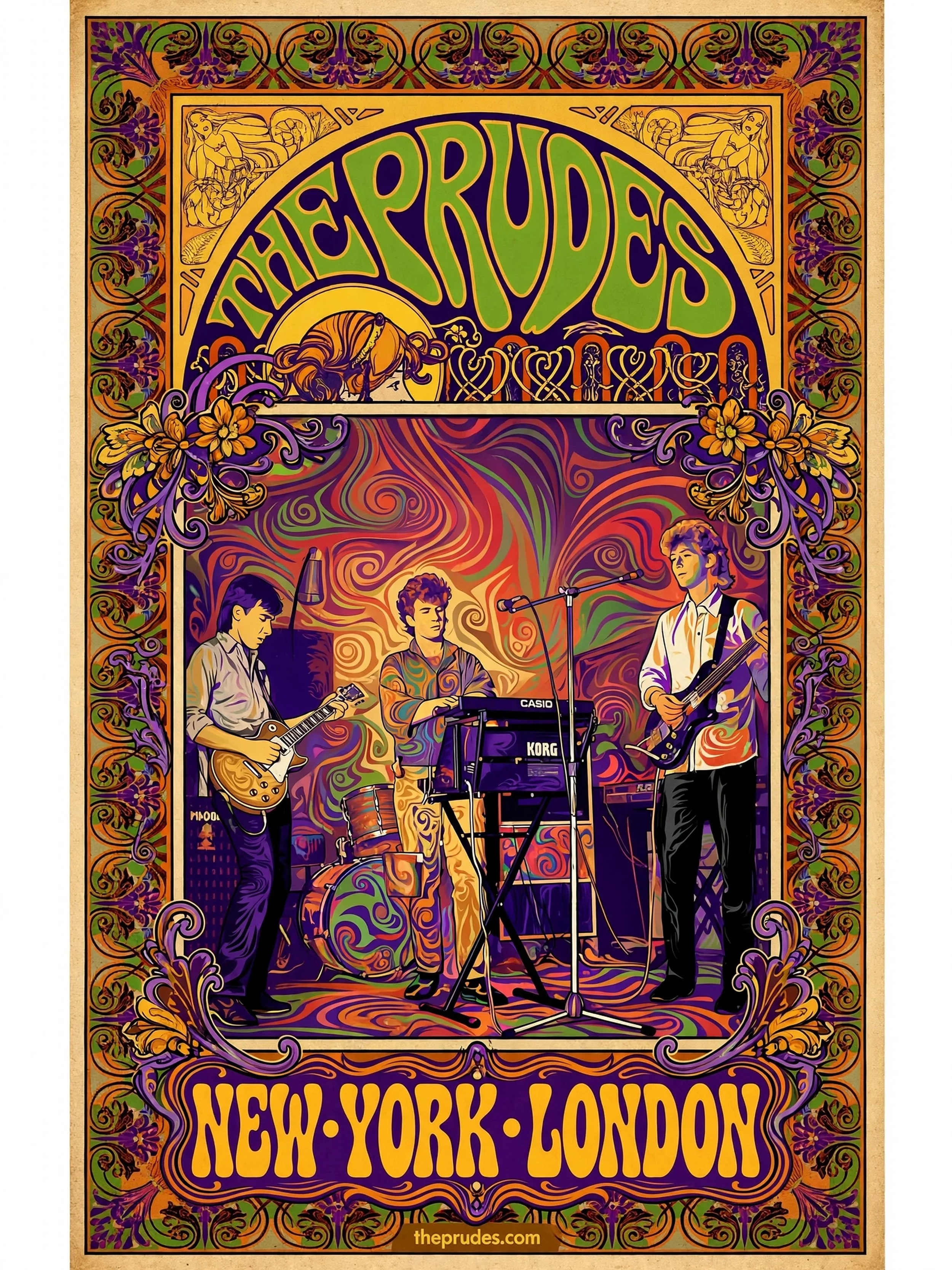 The Prudes Poster — 60s Red Stage (18x24)