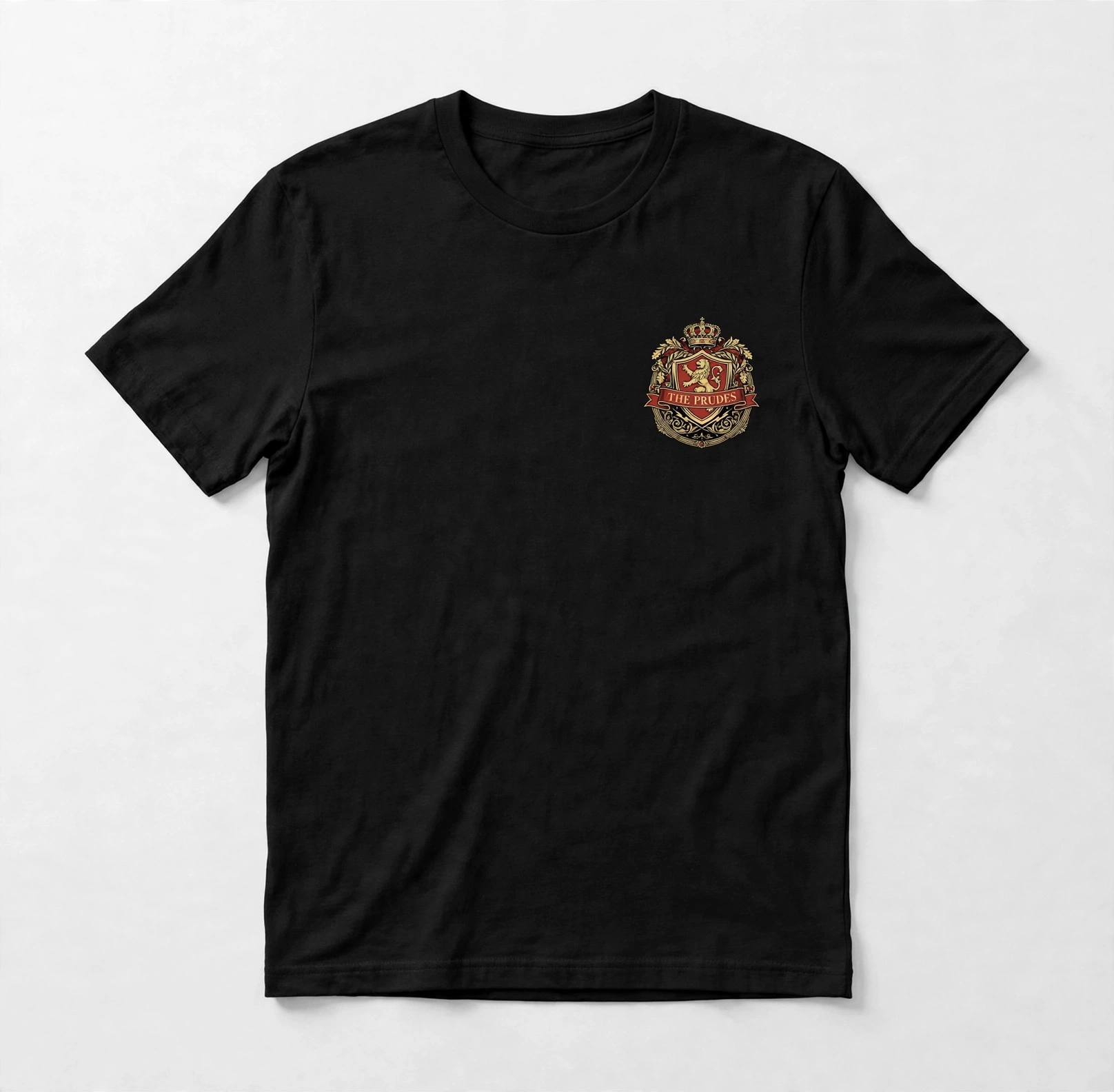 The Prudes Tee — Badge Crest (Left Chest)