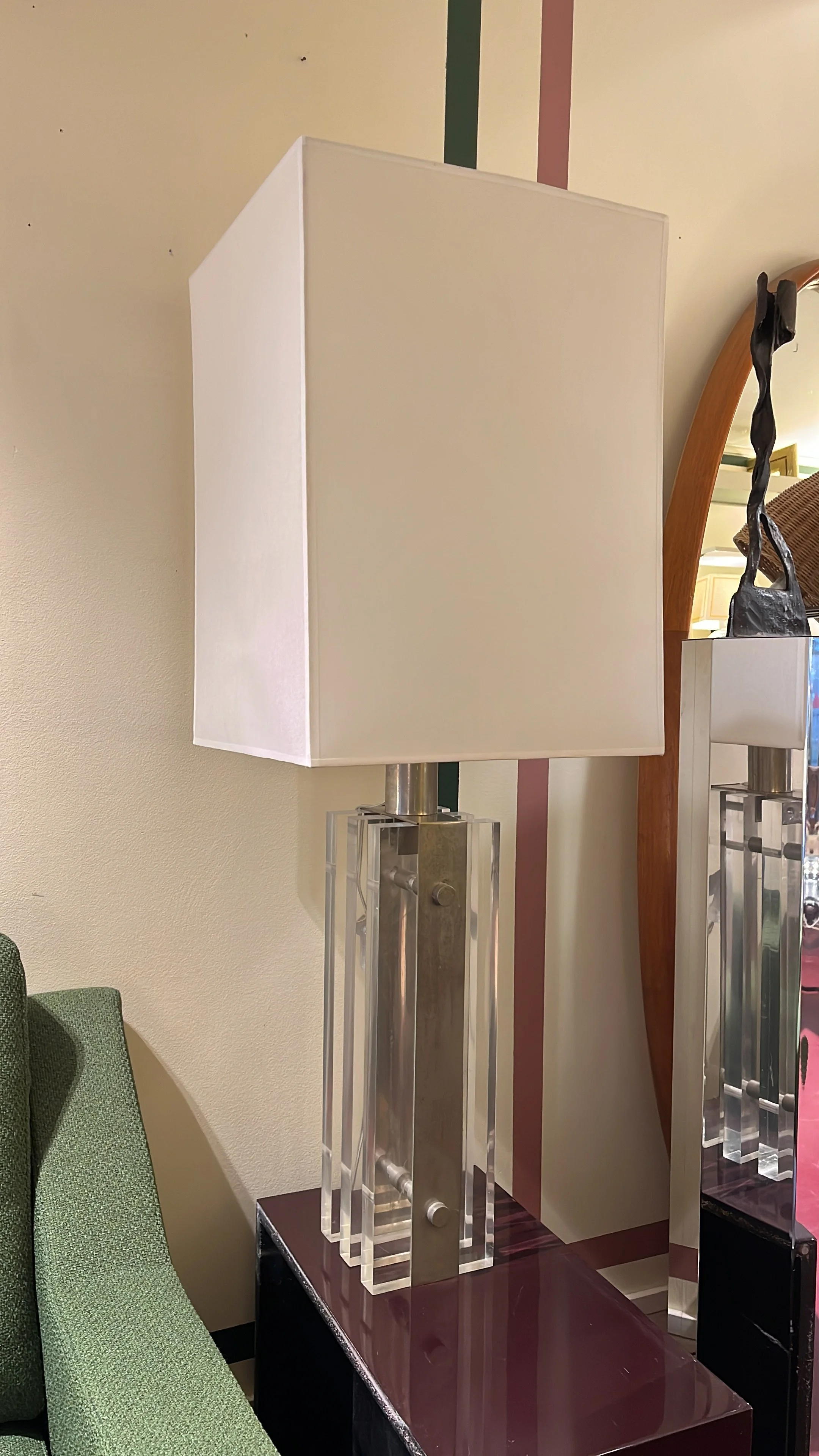Grande lampe Plexi et chrome