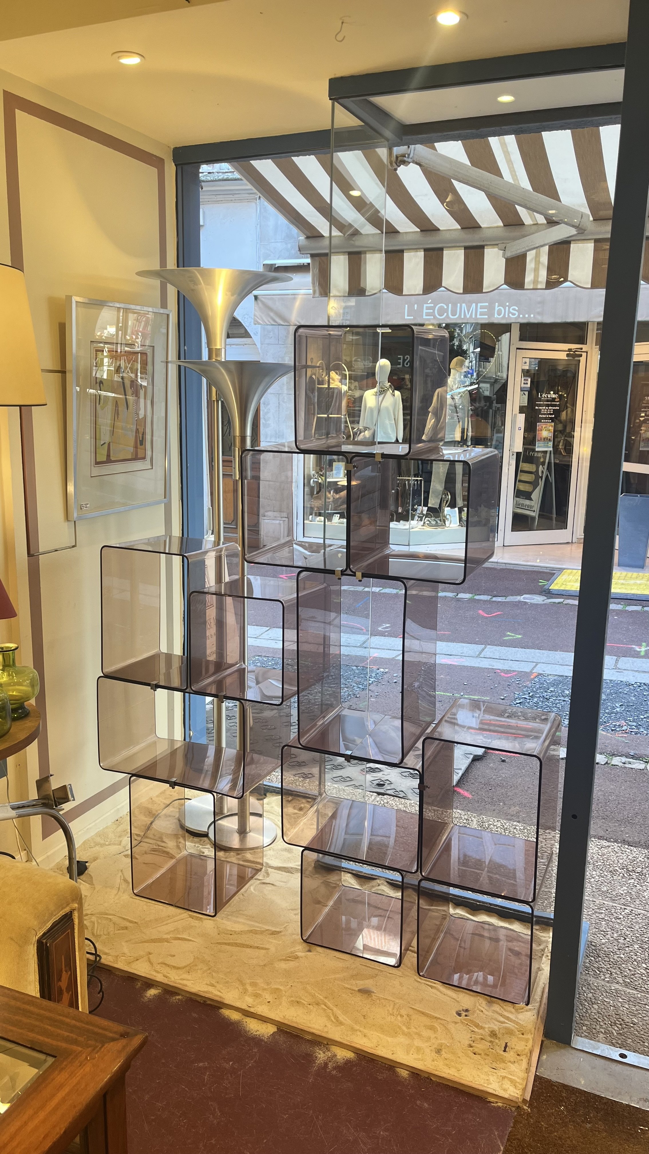 étagère modulable Plexiglass 1970