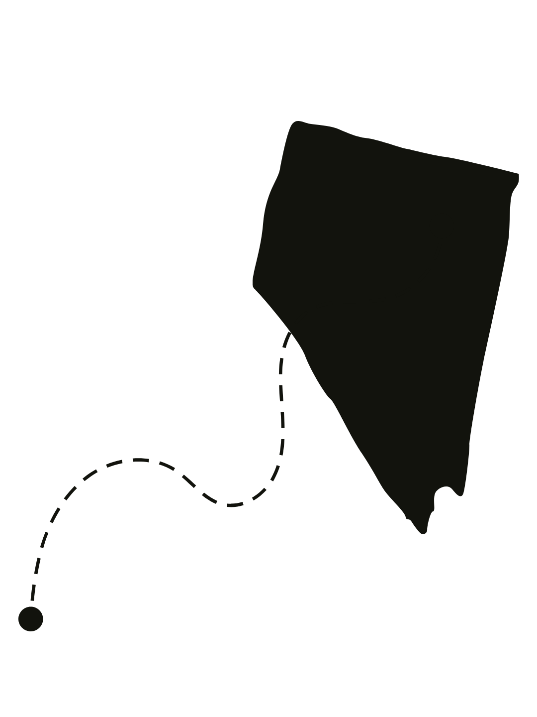 Illustration of a hand holding a phone with a dashed line leading to a map of Nevada.