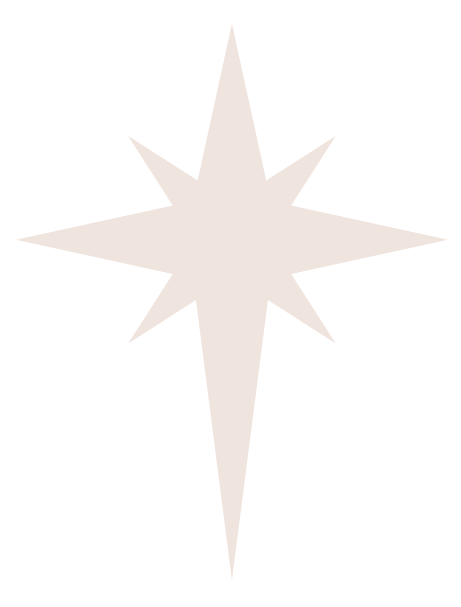 A white eight-pointed star on a black background.