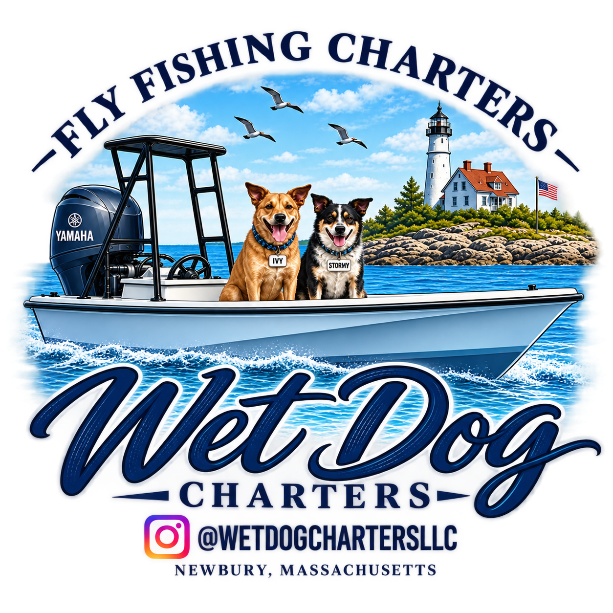 Wet Dog Charters Logo Original Decal
