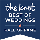 Logo for The Knot Best of Weddings Hall of Fame