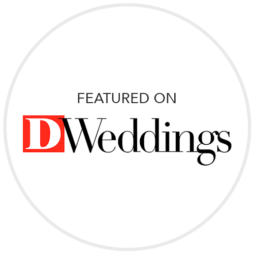 Logo for DuckWeddings featured on a white circular background.