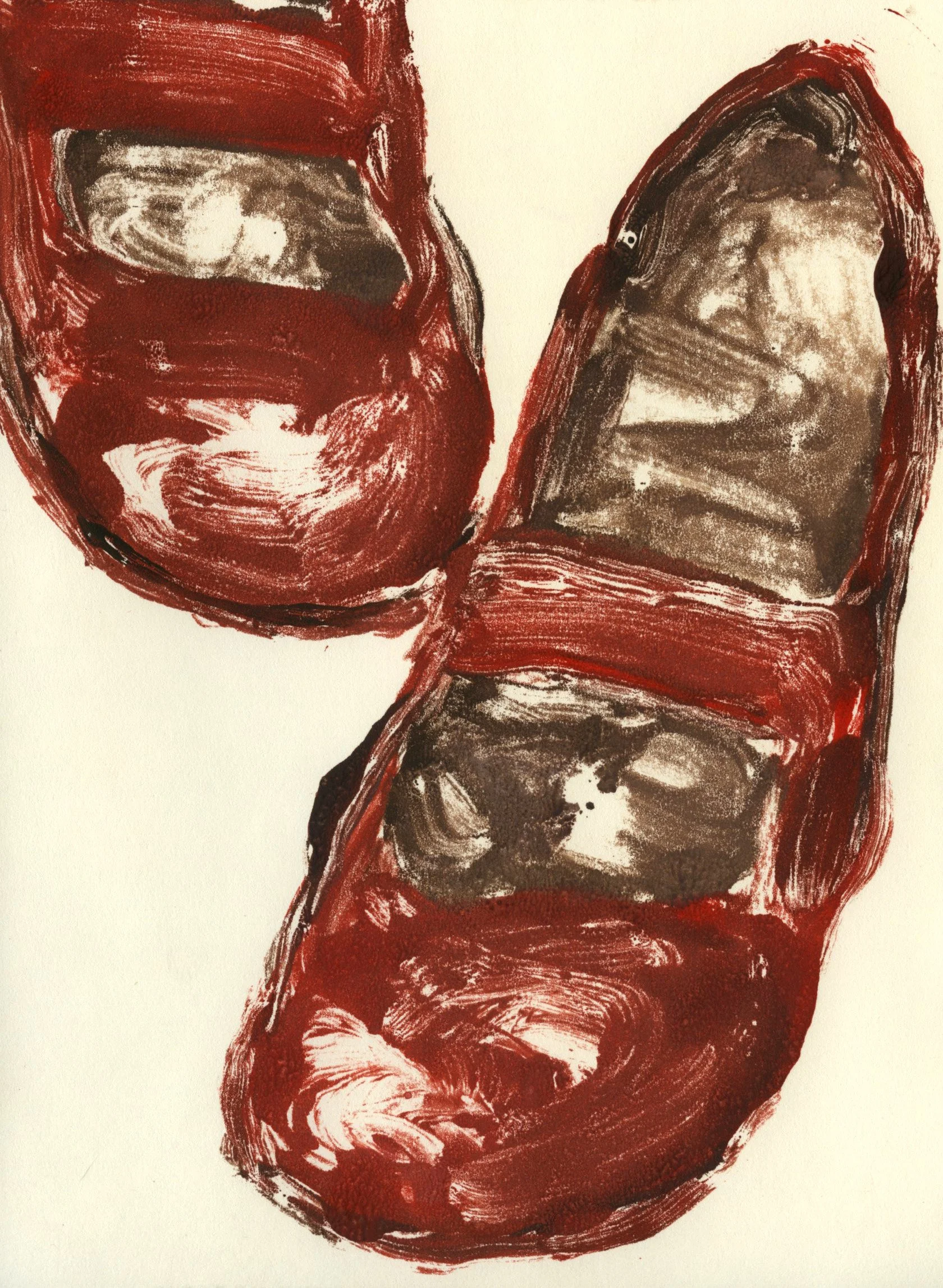 Red Shoes, 2022, 15x21cm