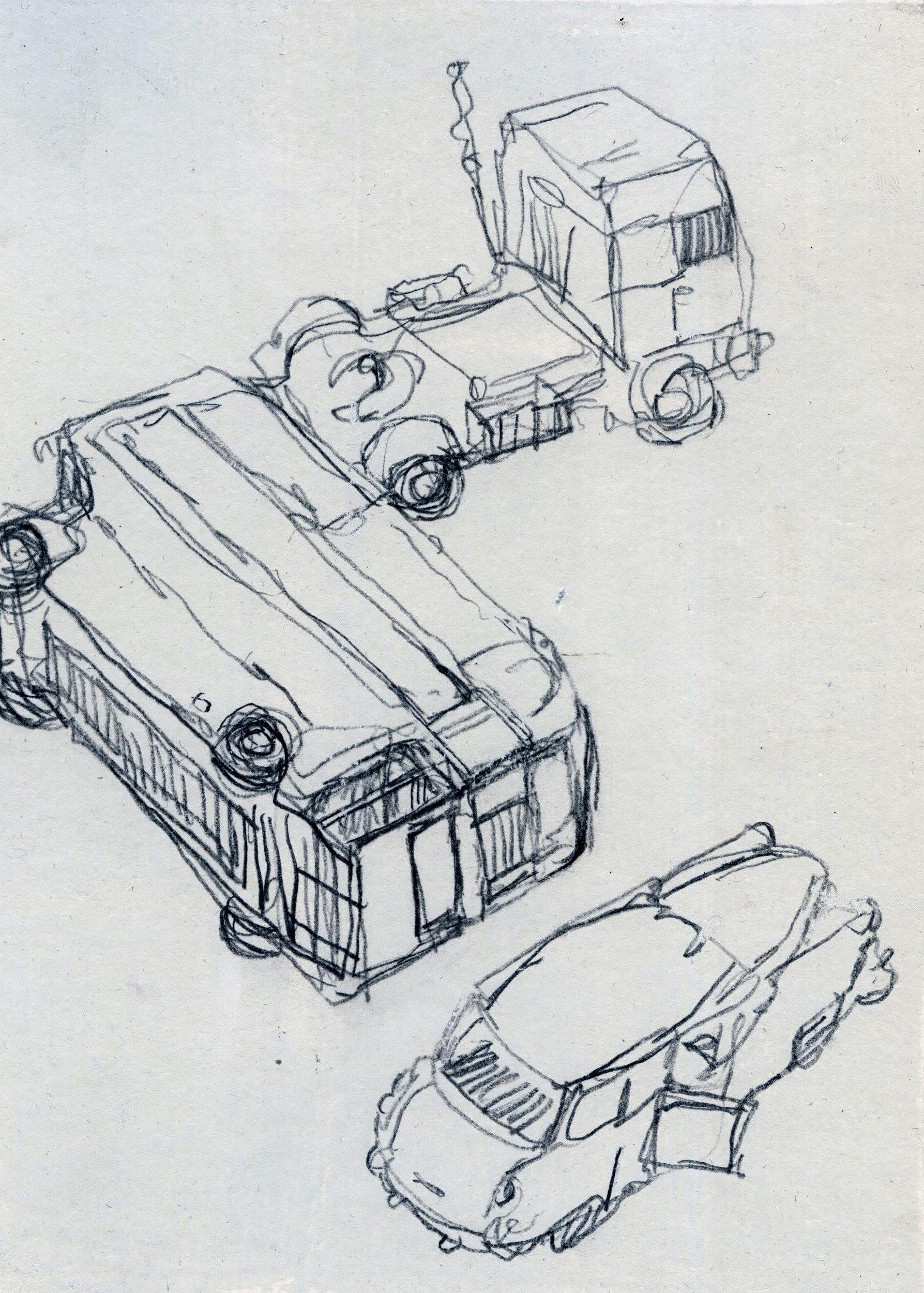 Toy Vehicles, 2024, 15x21cn 