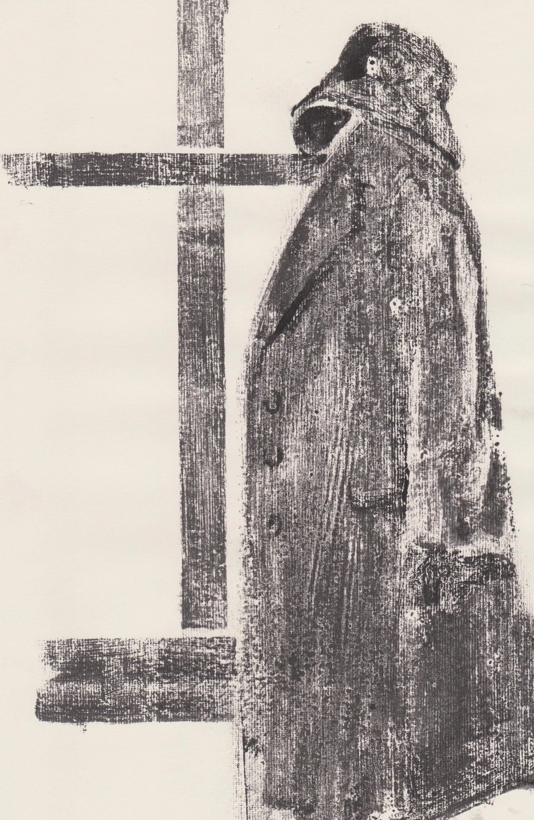 Coat and Easel, 2023, 21x30cm