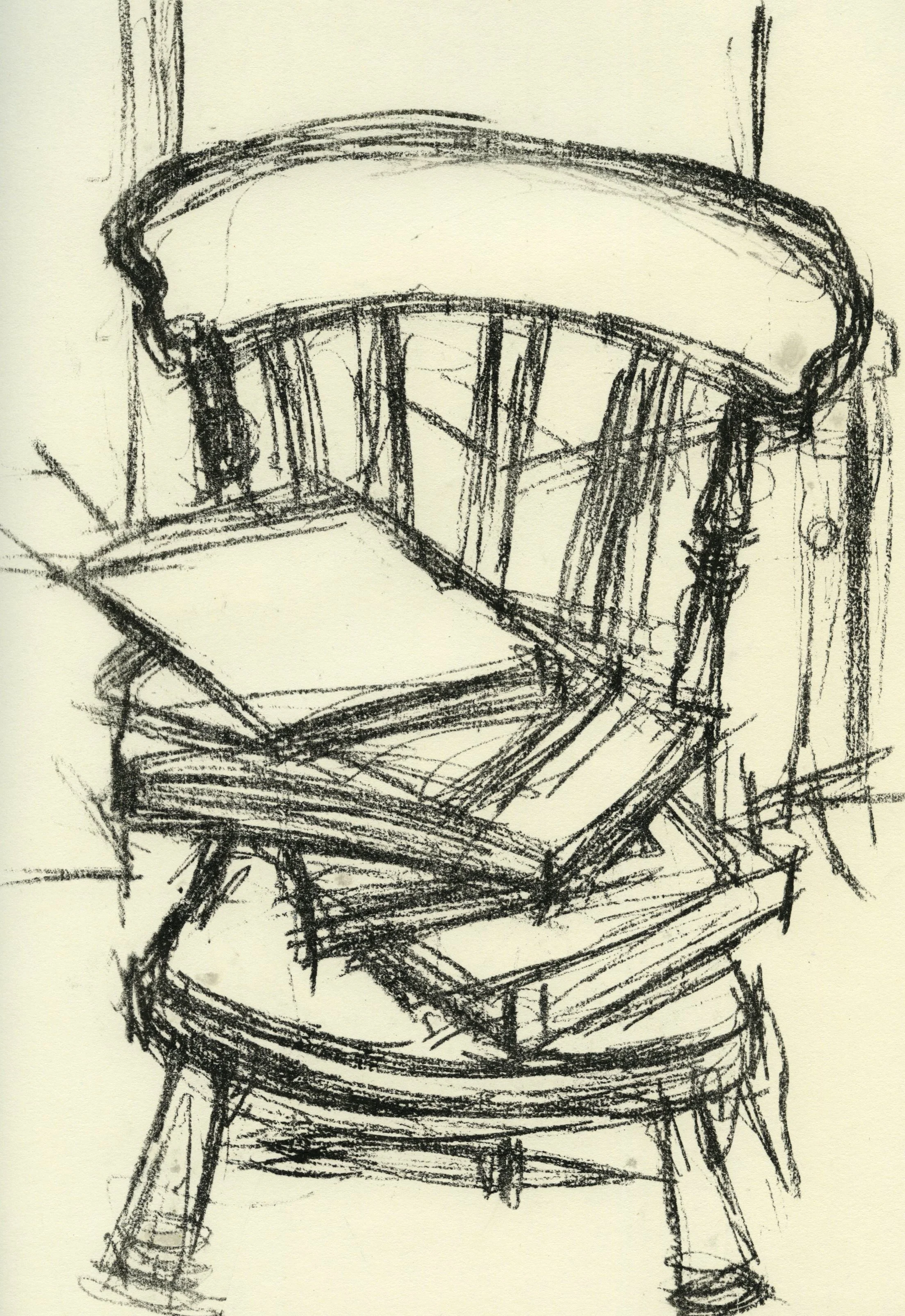 Chair and Books, 2024, 21x30cm