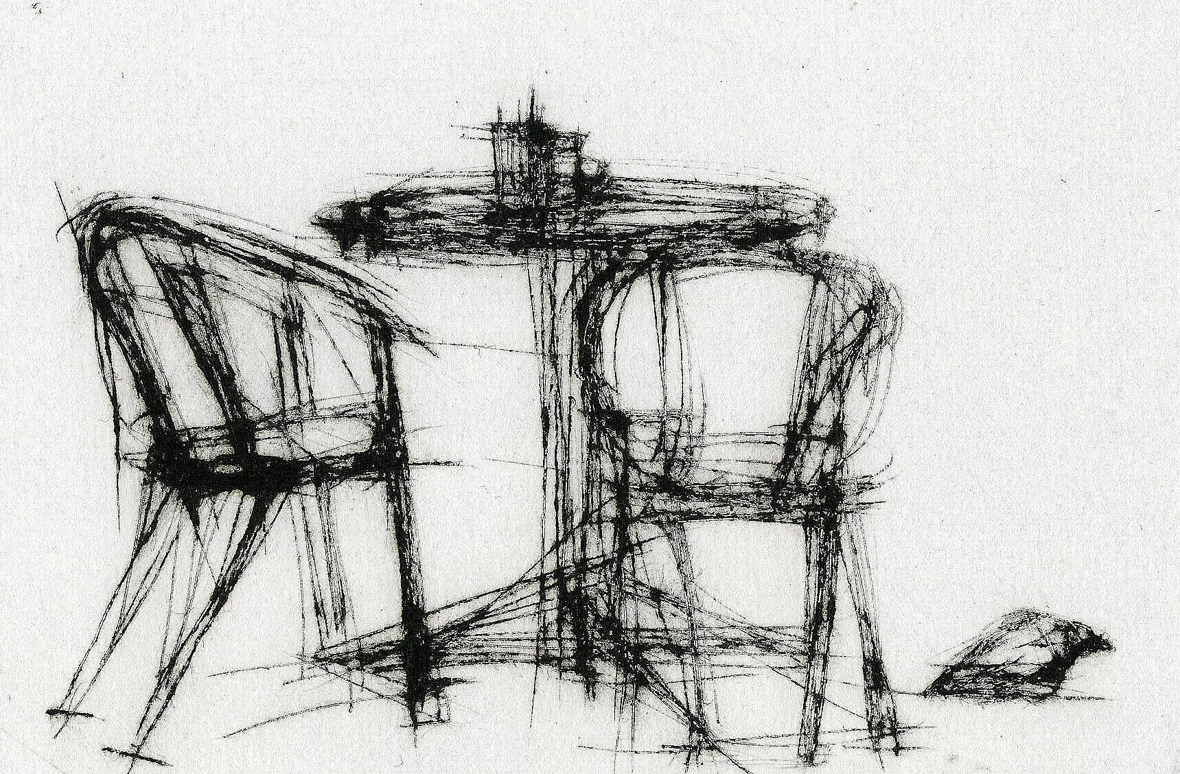 Cafe Chairs, 2022, 15x10cm
