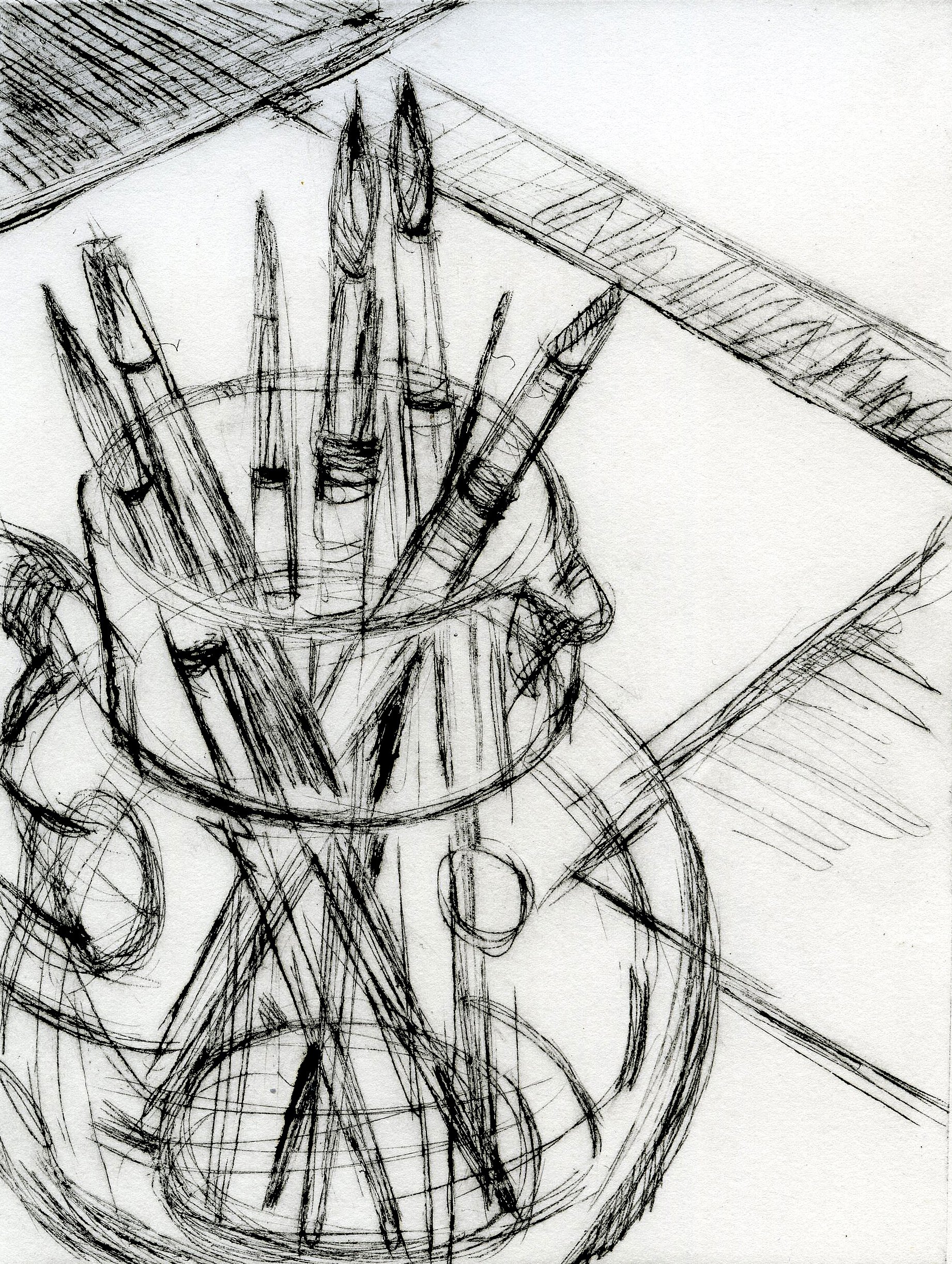 Jug and Brushes, 2022, 15x21cm