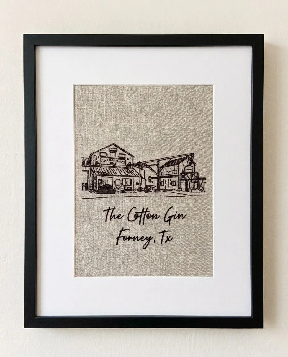Custom Detailed Embroidered Home Portrait 16x20