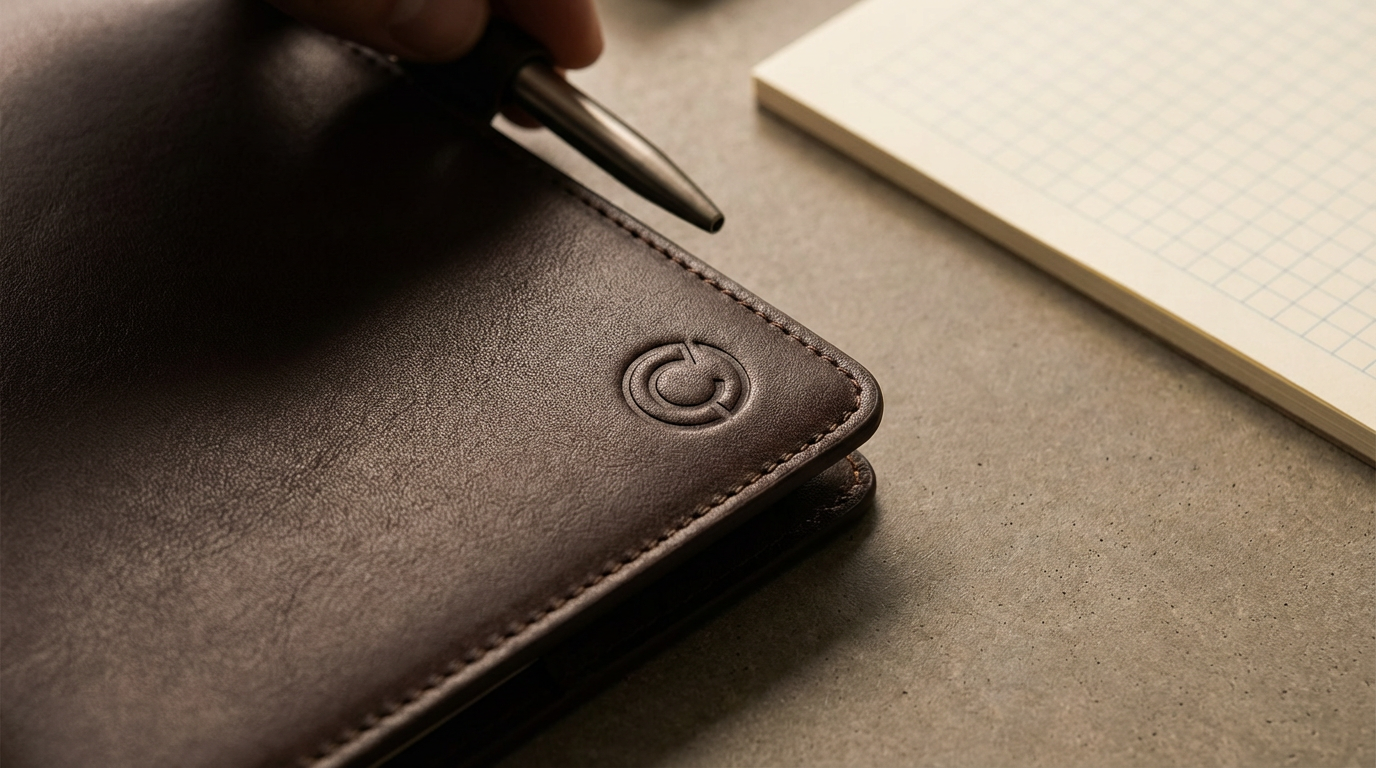 Embossed Leather Folio