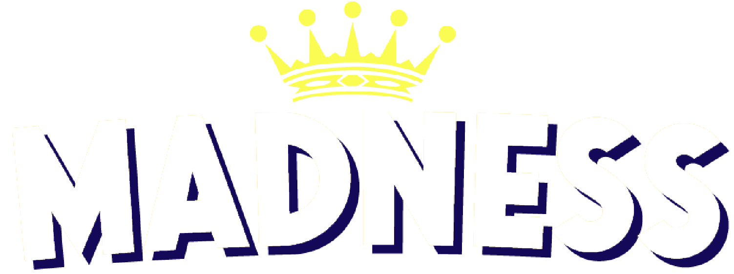 Artist logo for 'MADNESS' with a yellow crown above it